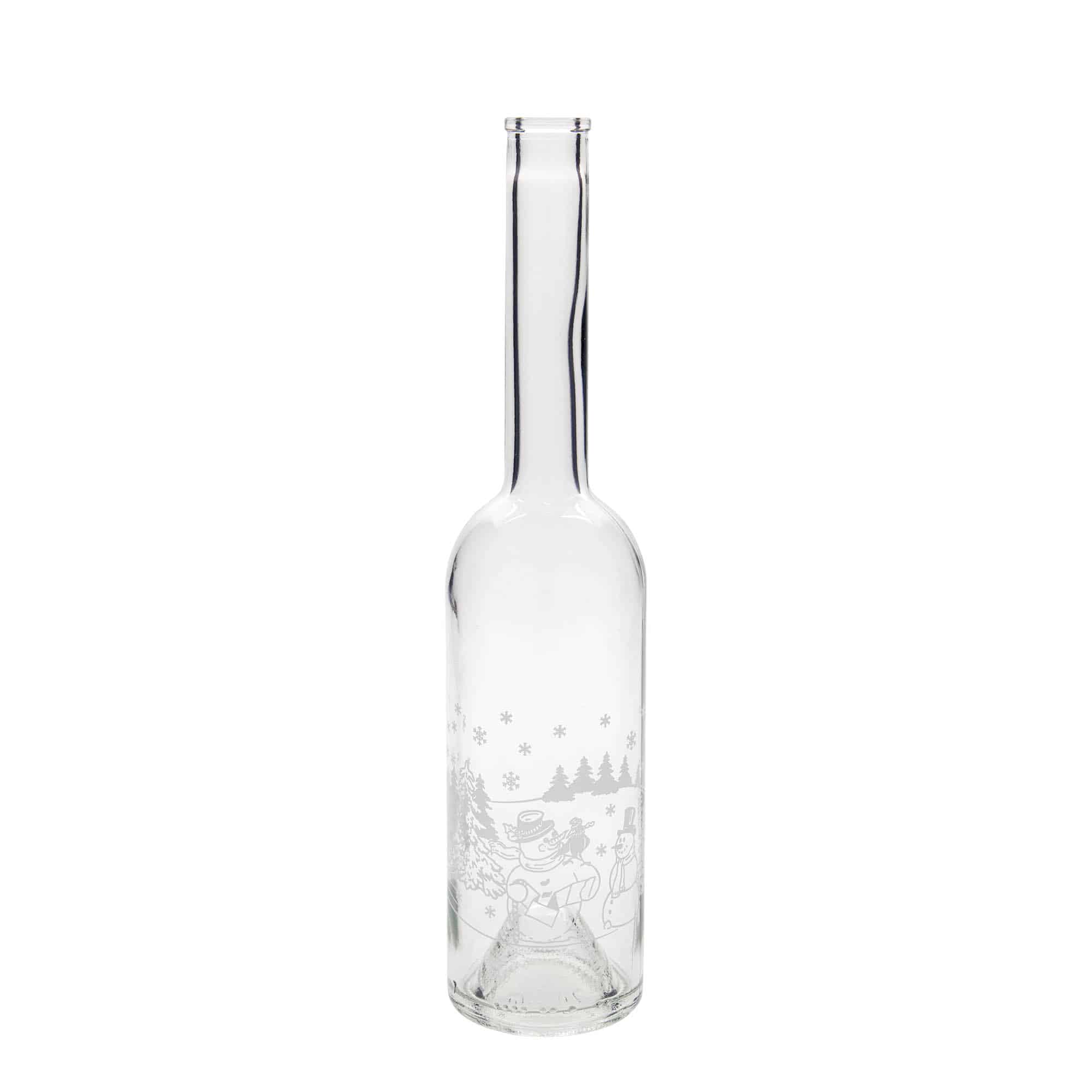 500 ml steklenica 'Opera', motiv: steklenica snežaka, odprtina: pluta