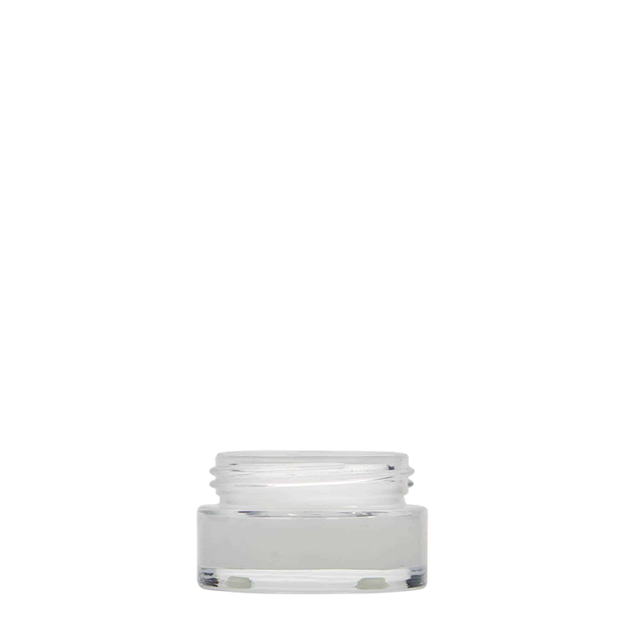 15 ml lonček »Clear Edition«, steklo, ustje: navojni zamašek