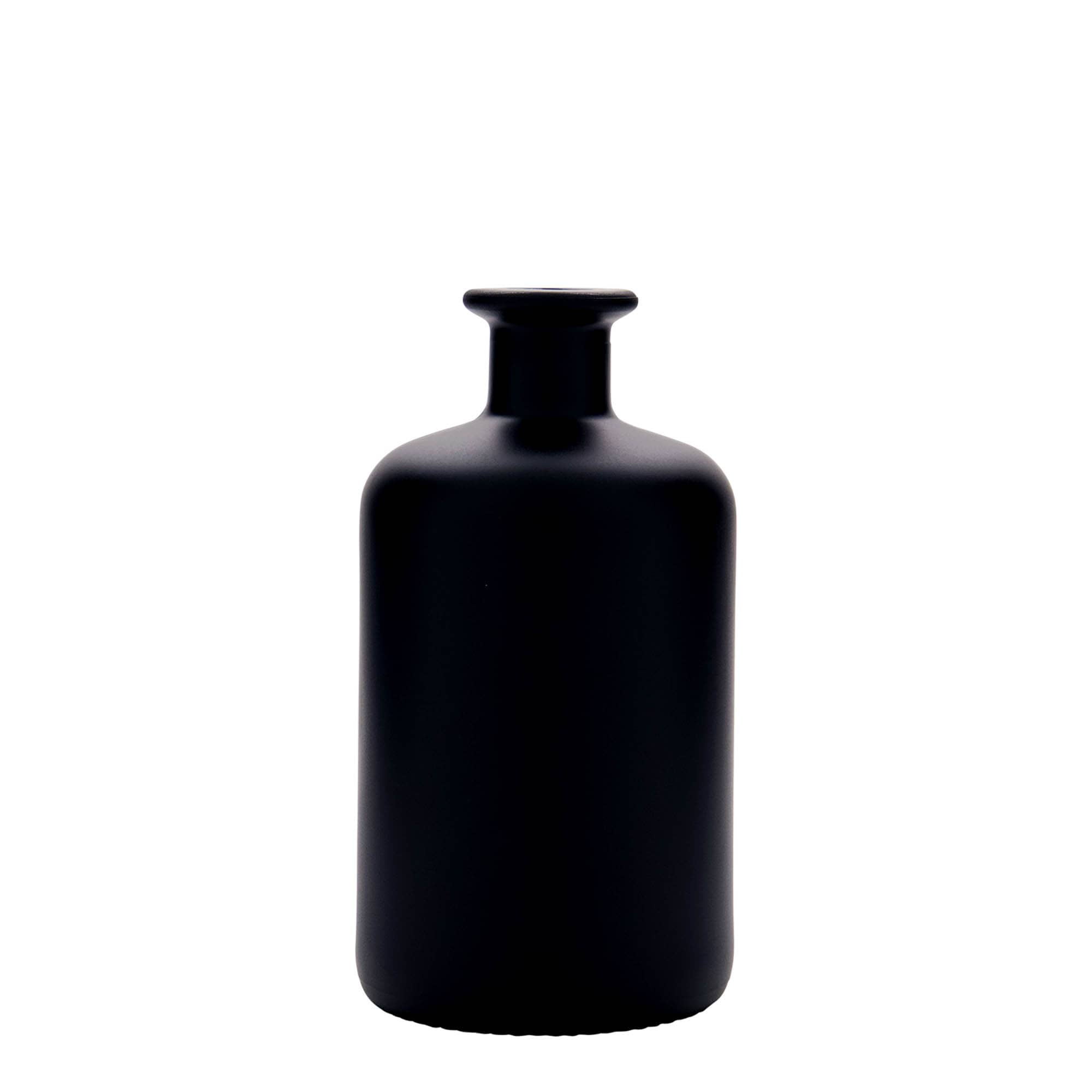 500 ml steklenica za lekarno, črna, odprtina: zamašek