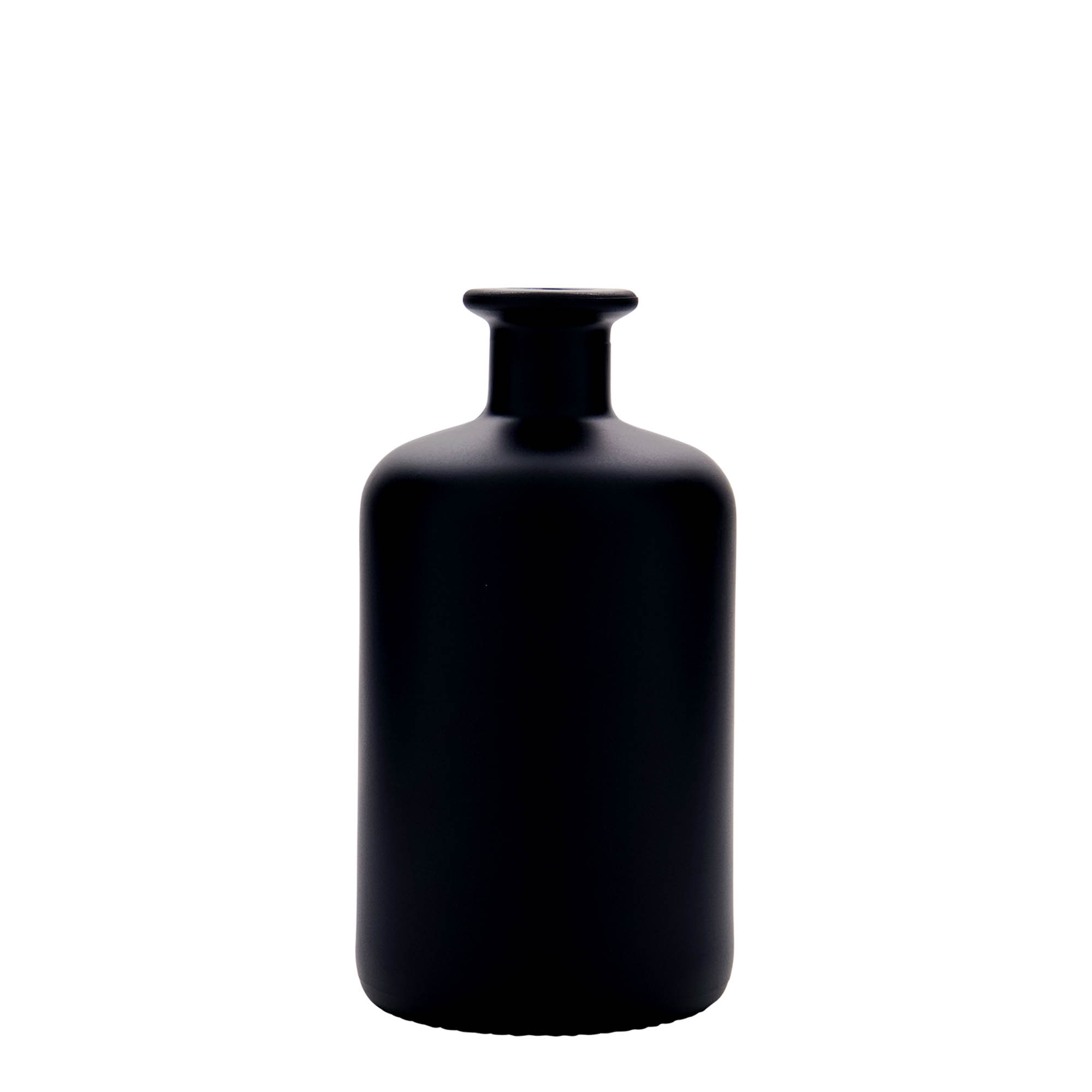 500 ml steklenica za lekarno, črna, odprtina: zamašek