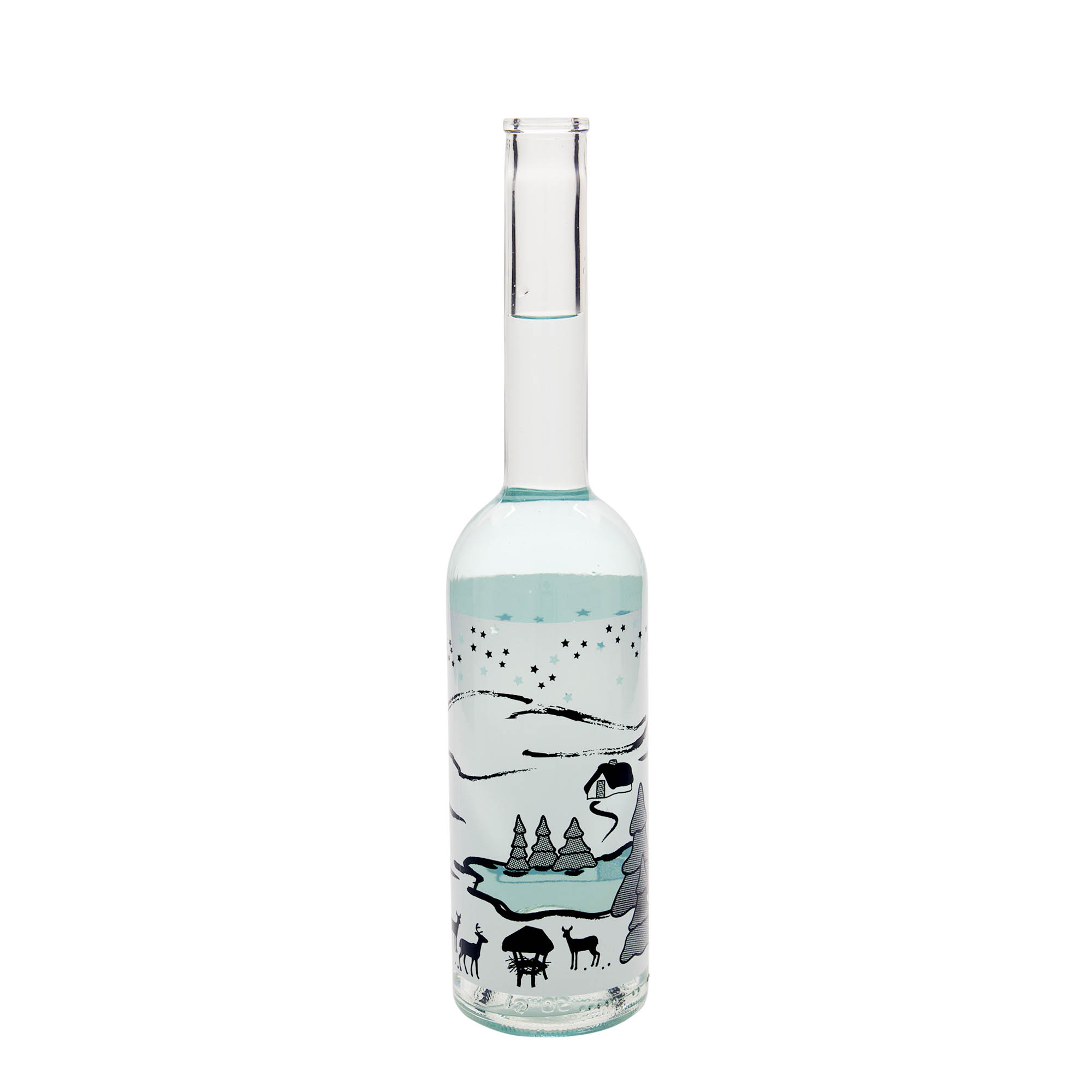 500 ml steklenica 'Opera', motiv: Zimski sanje-Bianco, odprtina: pluta