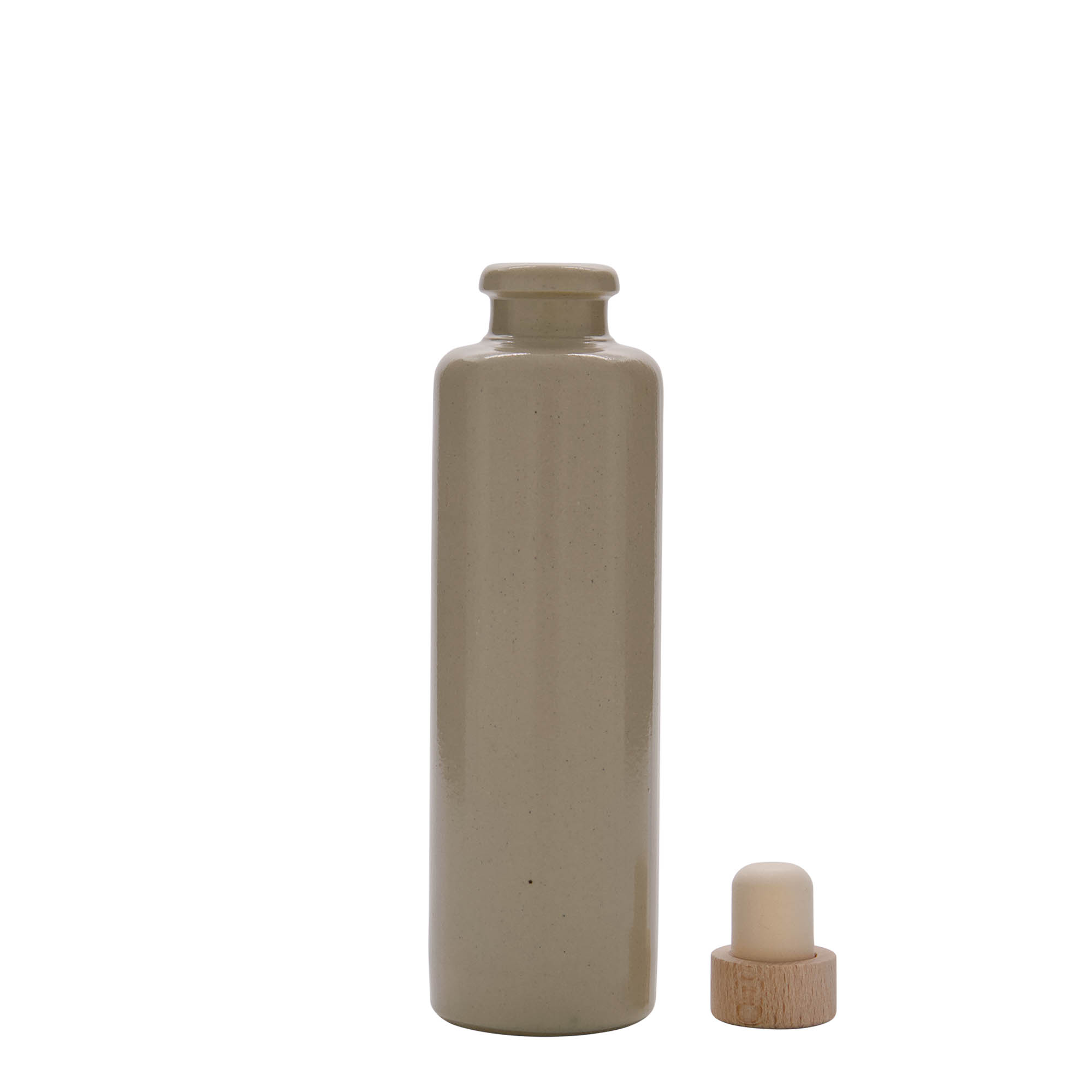 200 ml glineni vrč, kamnita glina, bež, odprtina: pluta