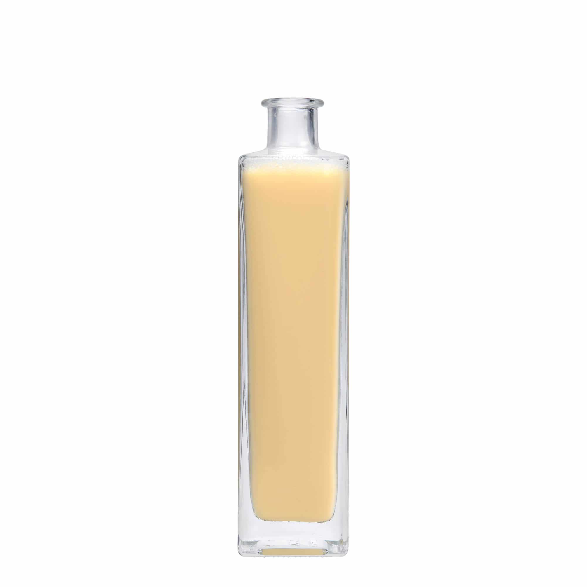 500 ml steklena steklenica »Rafaello«, kvadratna, ustje: pluta