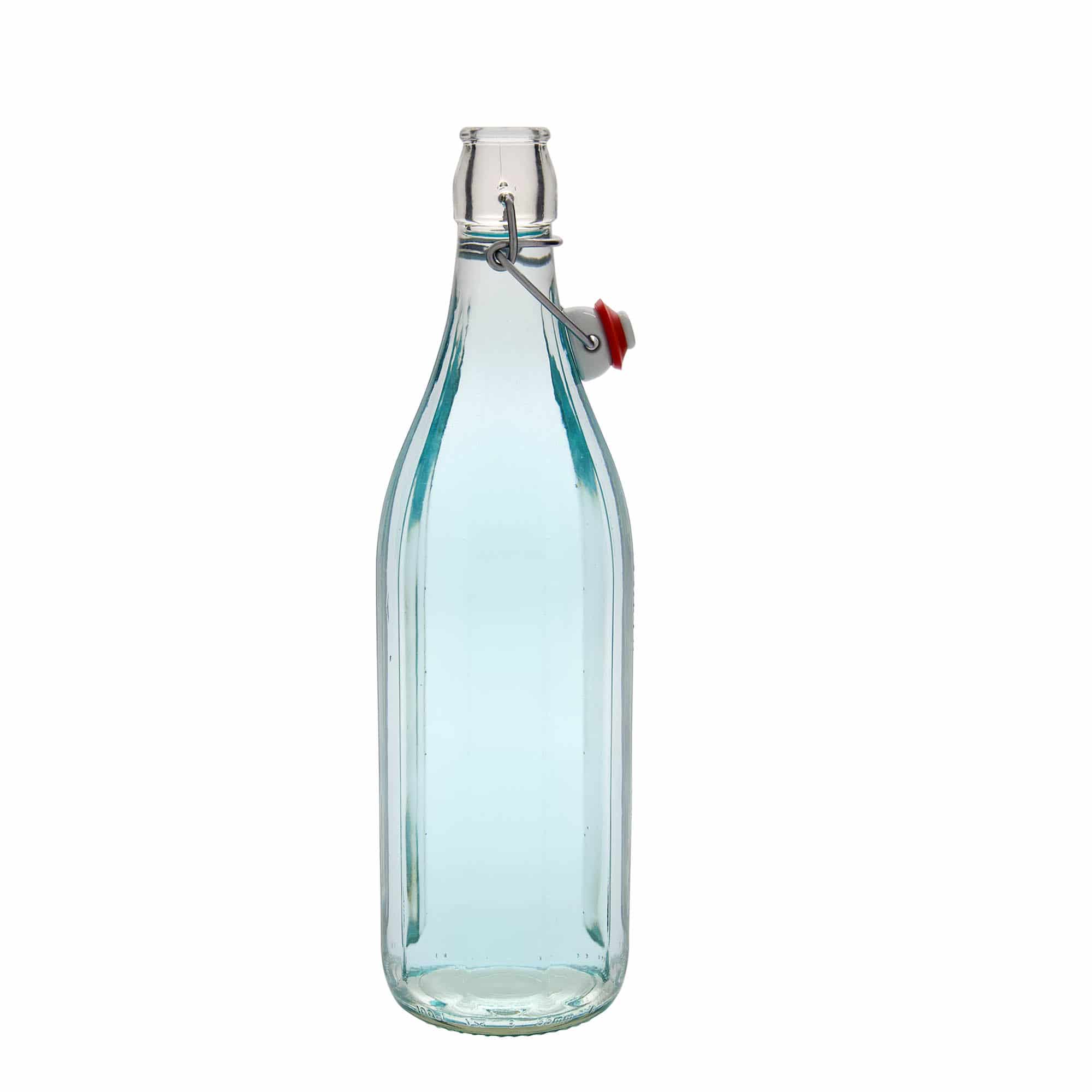 1000 ml steklena steklenica »Bravo«, desetkotna, ustje: zamašek s tesnilom