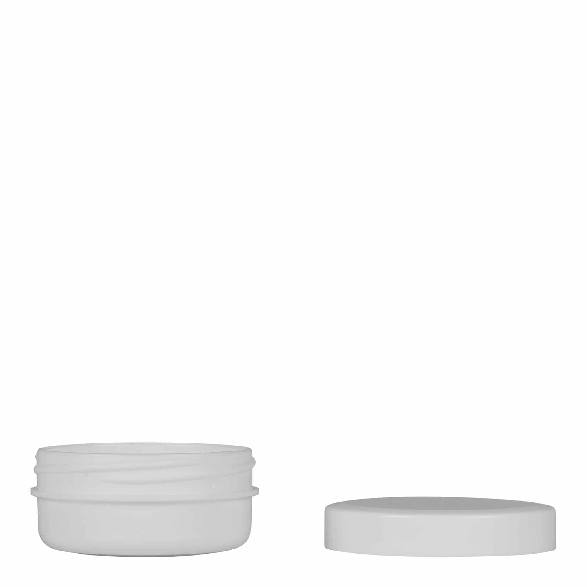 12 ml plastična posodica 'White Line', PP, bela, odprtina: navojni pokrovček