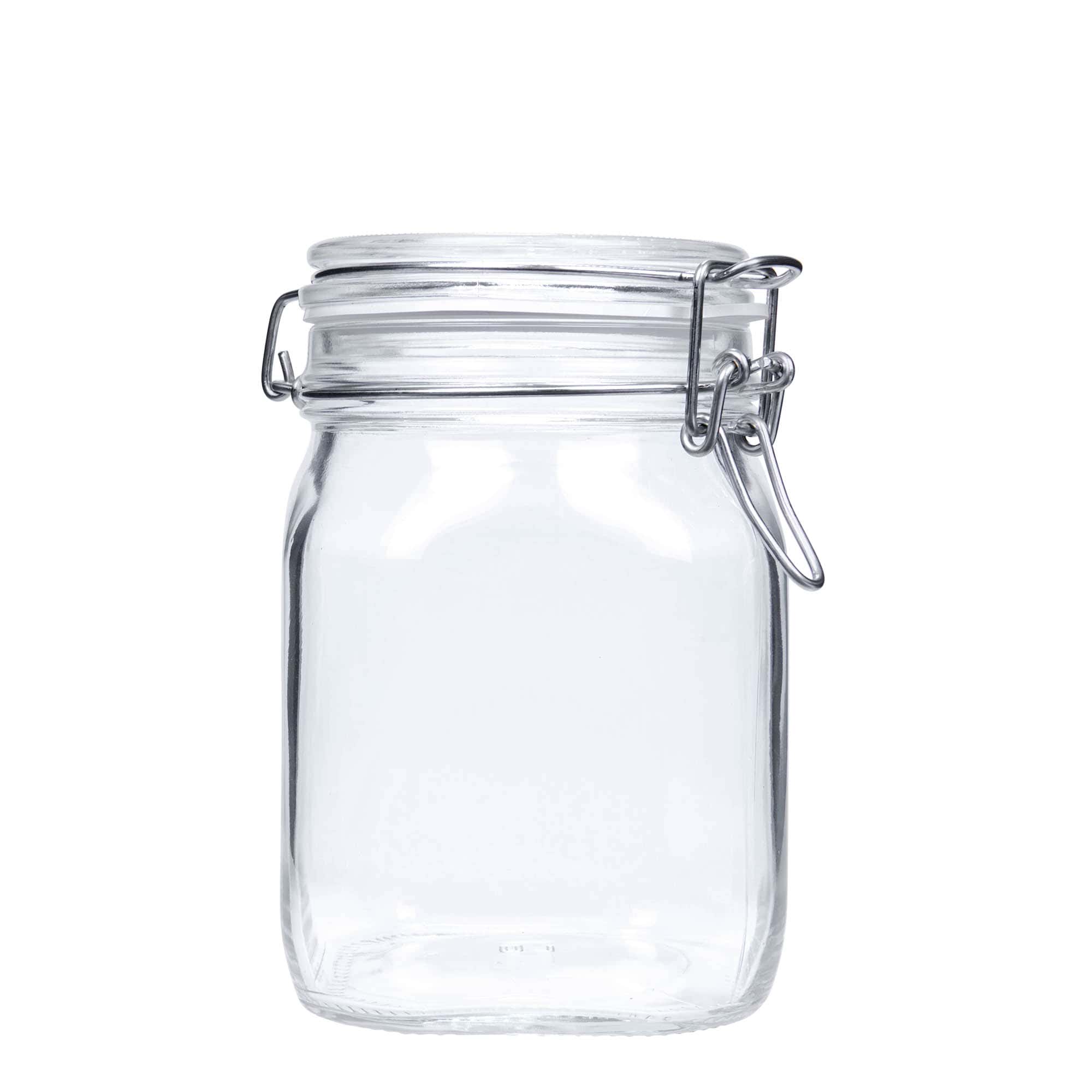 1000 ml kozarec s patentom »Fido«, kvadratni, ustje: zamašek s tesnilom s patentom 1000 ml kozarec s patentom »Fido«, kvadratni, ustje: zamašek s tesnilom s patentom