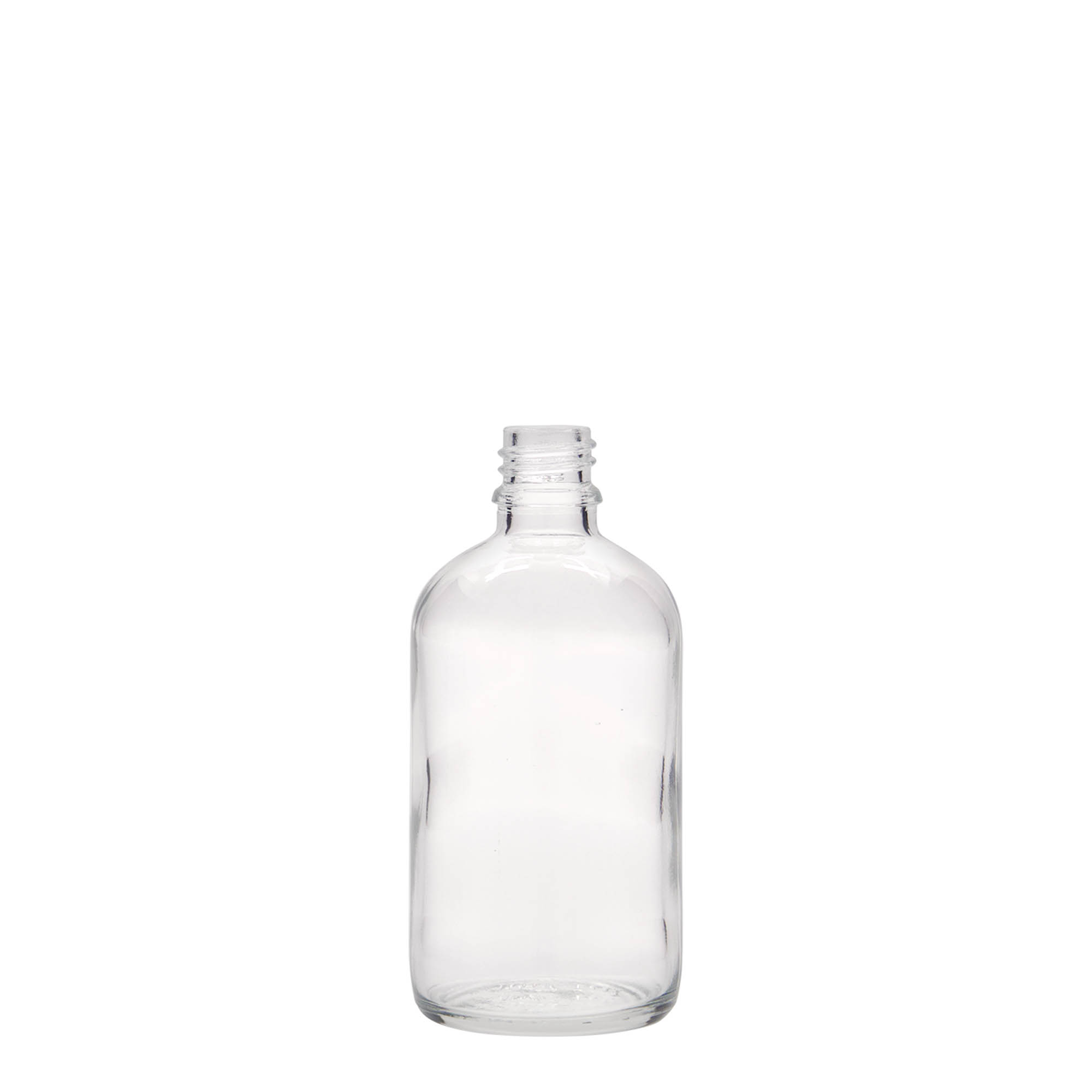 100 ml medicinska steklenička, steklo, odprtina: DIN 18