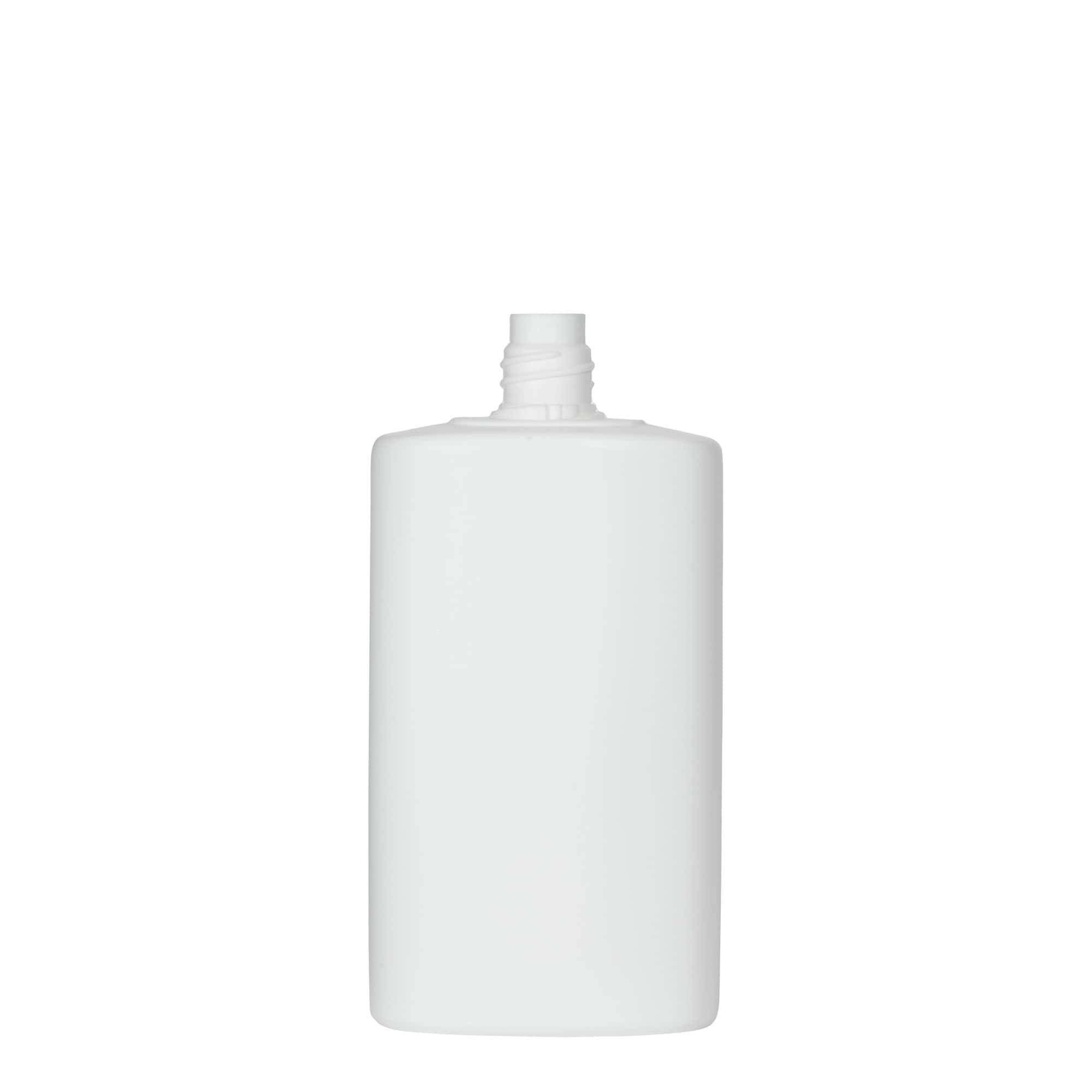 250 ml plastična steklenica 'Indy', ovalna, HDPE, bela, odprtina: navojni pokrov