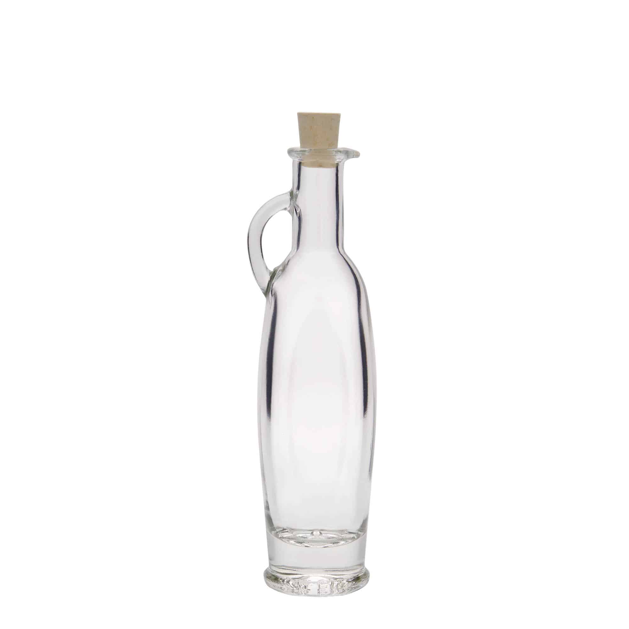 100 ml steklena steklenica »Eleganta«, ovalna, ustje: pluta