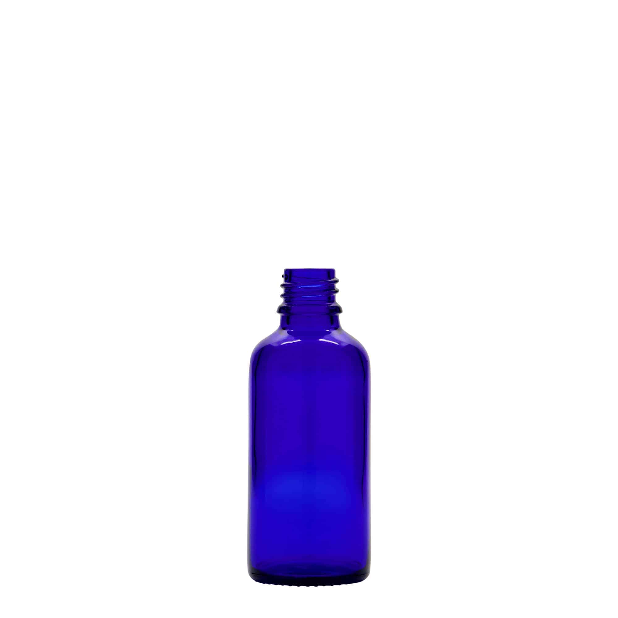 50 ml steklenica za zdravila, steklo, kraljevsko modra, ustje: DIN 18 50 ml steklenica za zdravila, steklo, kraljevsko modra, ustje: DIN 18