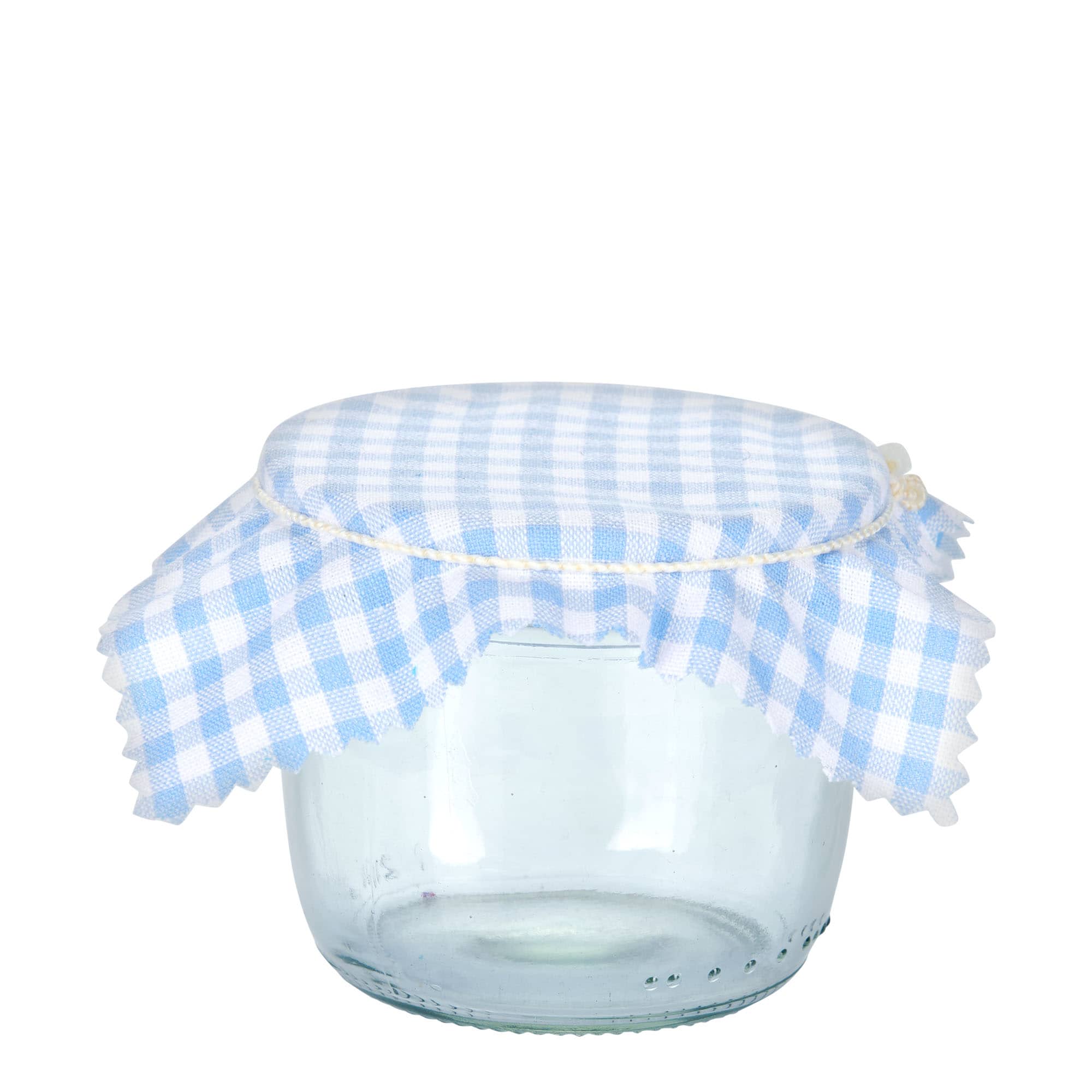 Tkaninska prtiček karo vzorec 12x12, kvadratna oblika, tekstil, svetlo modra, odprtina: TO38-TO53