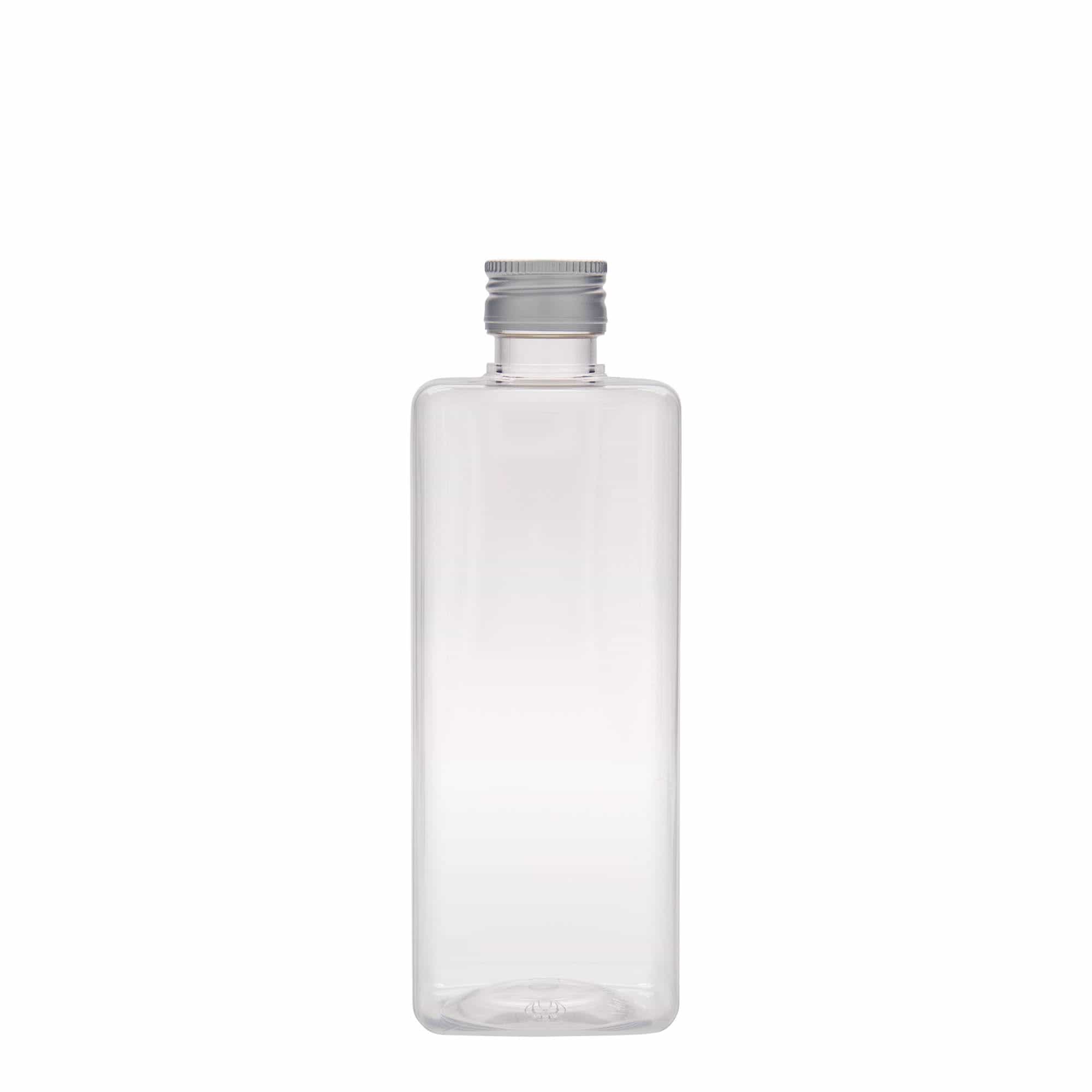 500 ml steklenica iz PET plastike »Karl«, kvadratna, plastika, ustje: PP 28