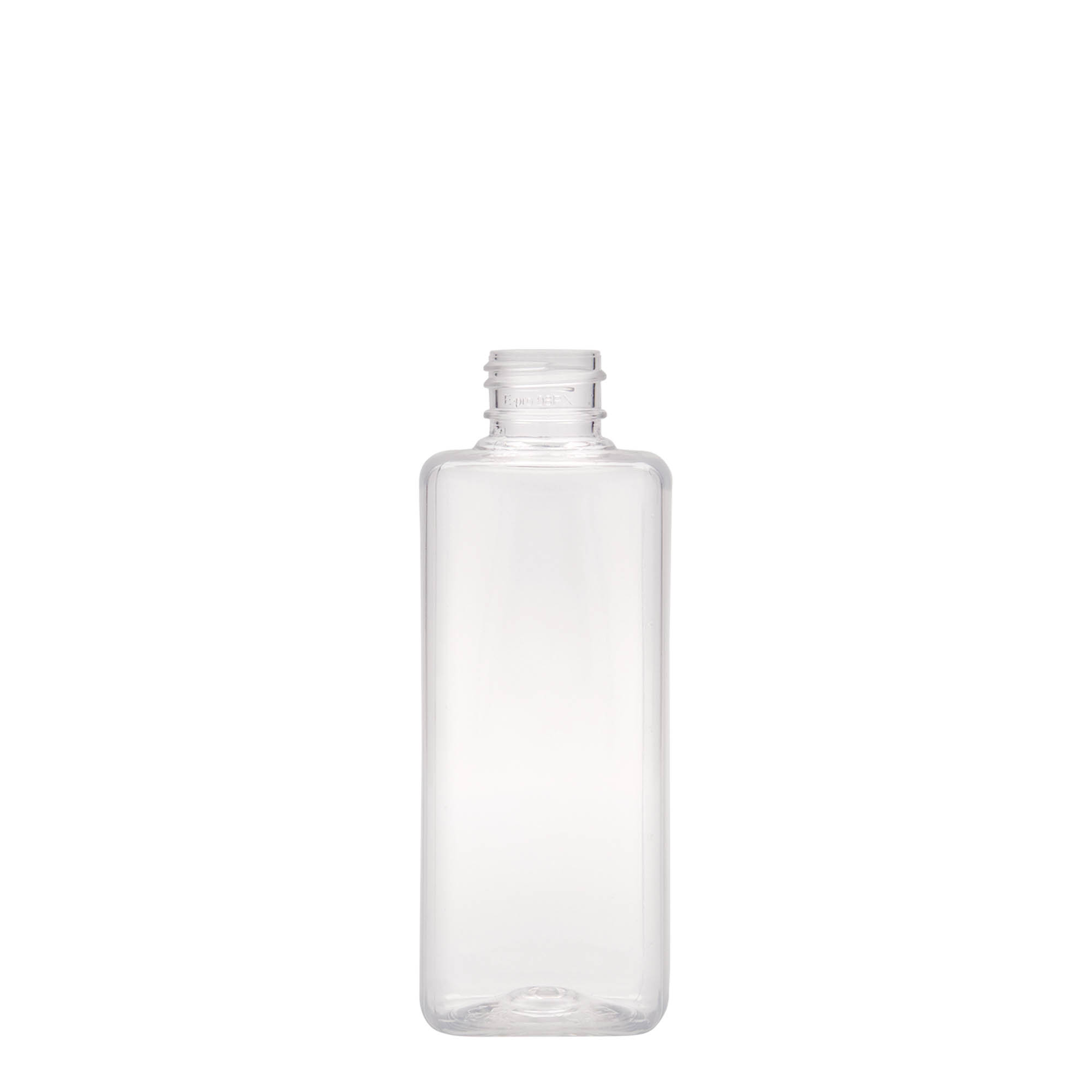 200 ml PET-flaska 'Karl', kvadratna, plastika, odprtina: 24/410 200 ml PET-flaska 'Karl', kvadratna, plastika, odprtina: 24/410