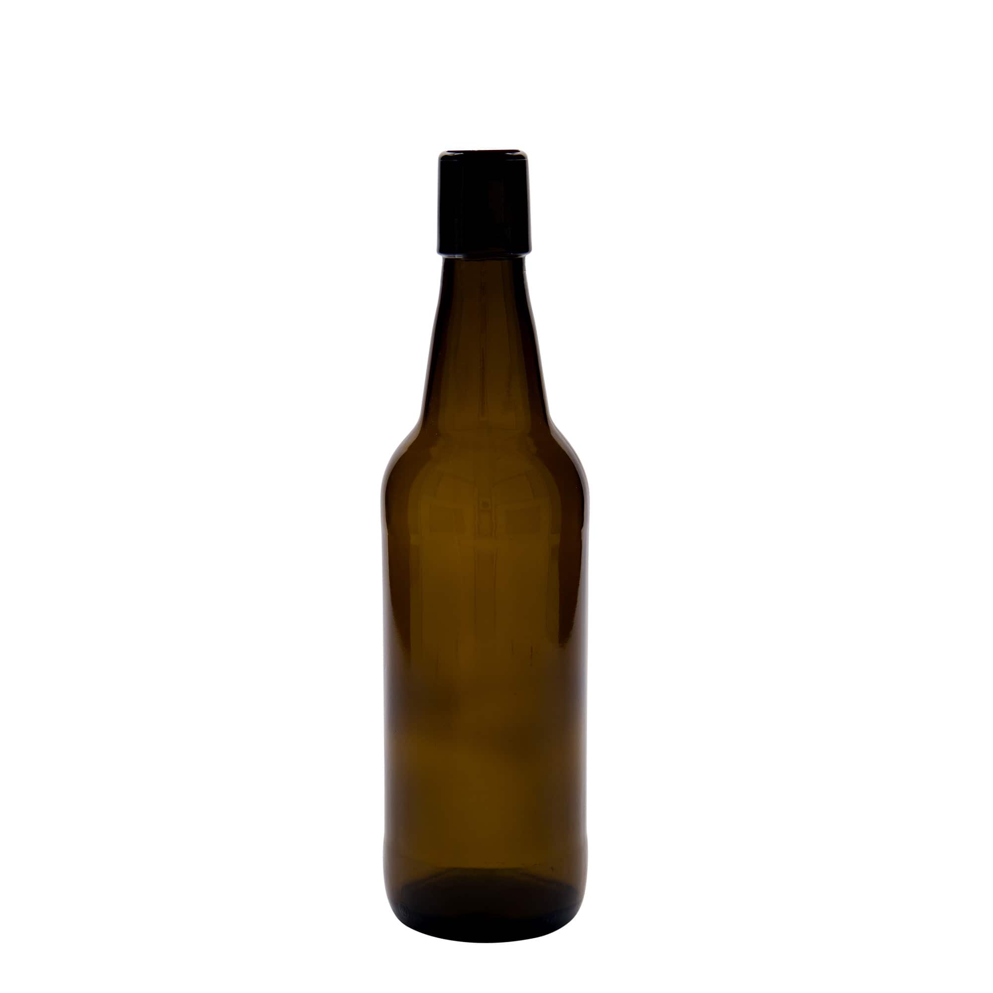 500 ml steklenica za pivo, steklo, rjava, ustje: zamašek s tesnilom 500 ml steklenica za pivo, steklo, rjava, ustje: zamašek s tesnilom