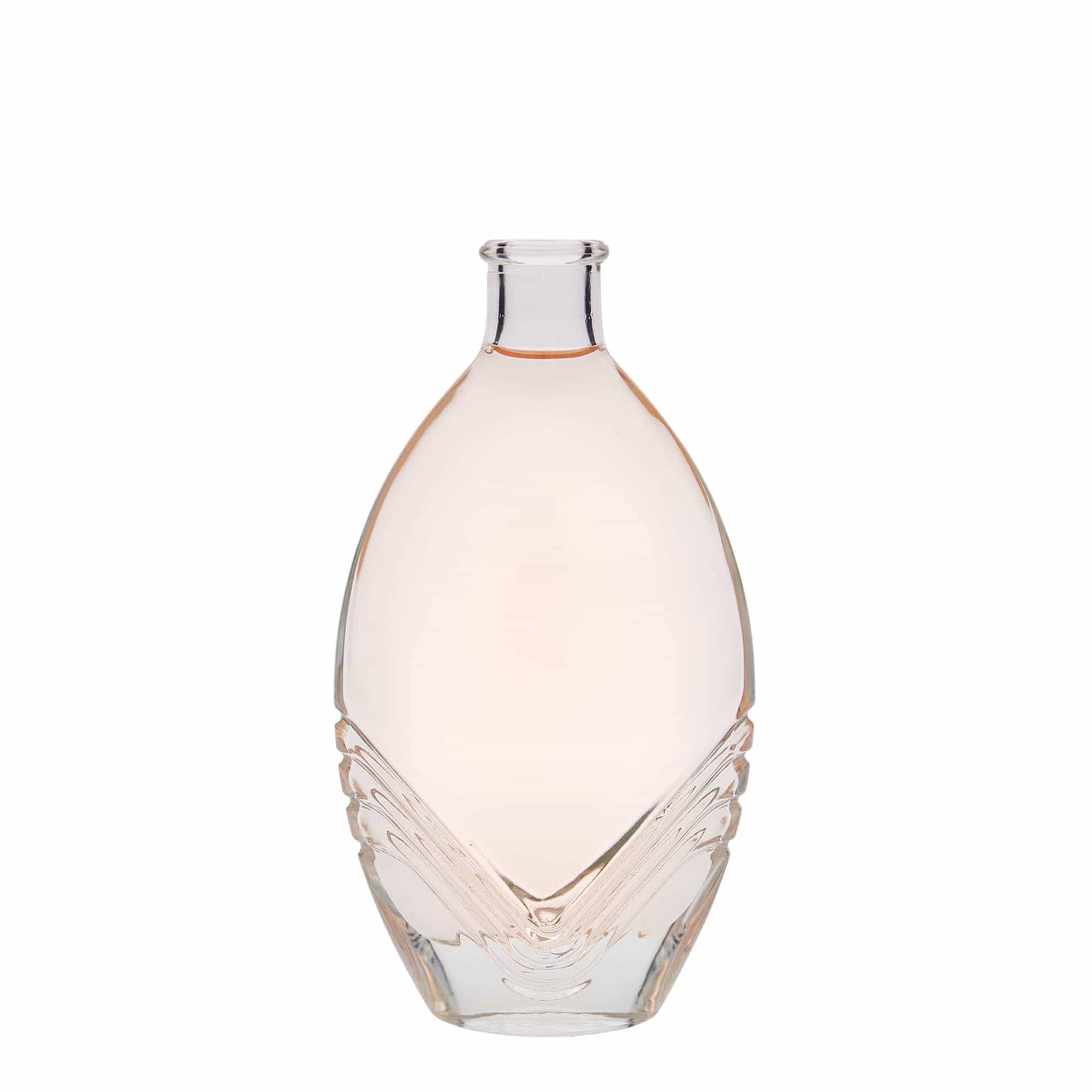 200 ml steklena steklenica »Florence«, ovalna, ustje: pluta