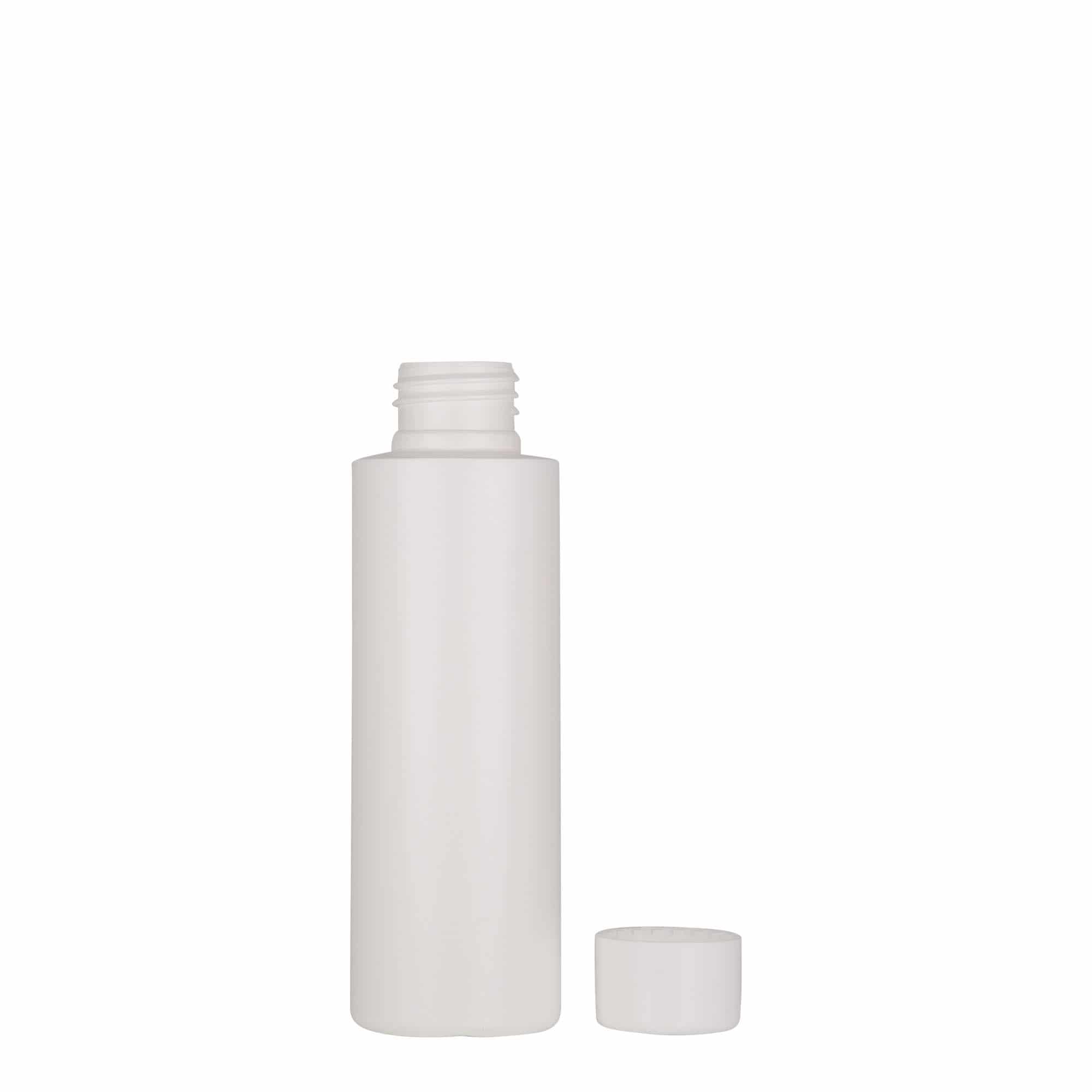 100 ml plastična steklenička 'Pipe', zelena HDPE, bela, odprtina: 24/410