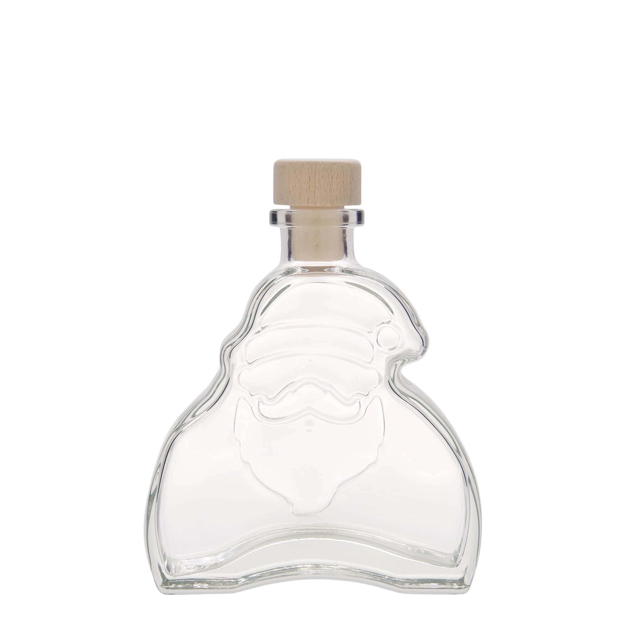 200 ml steklena steklenica »Santa Claus«, ustje: pluta