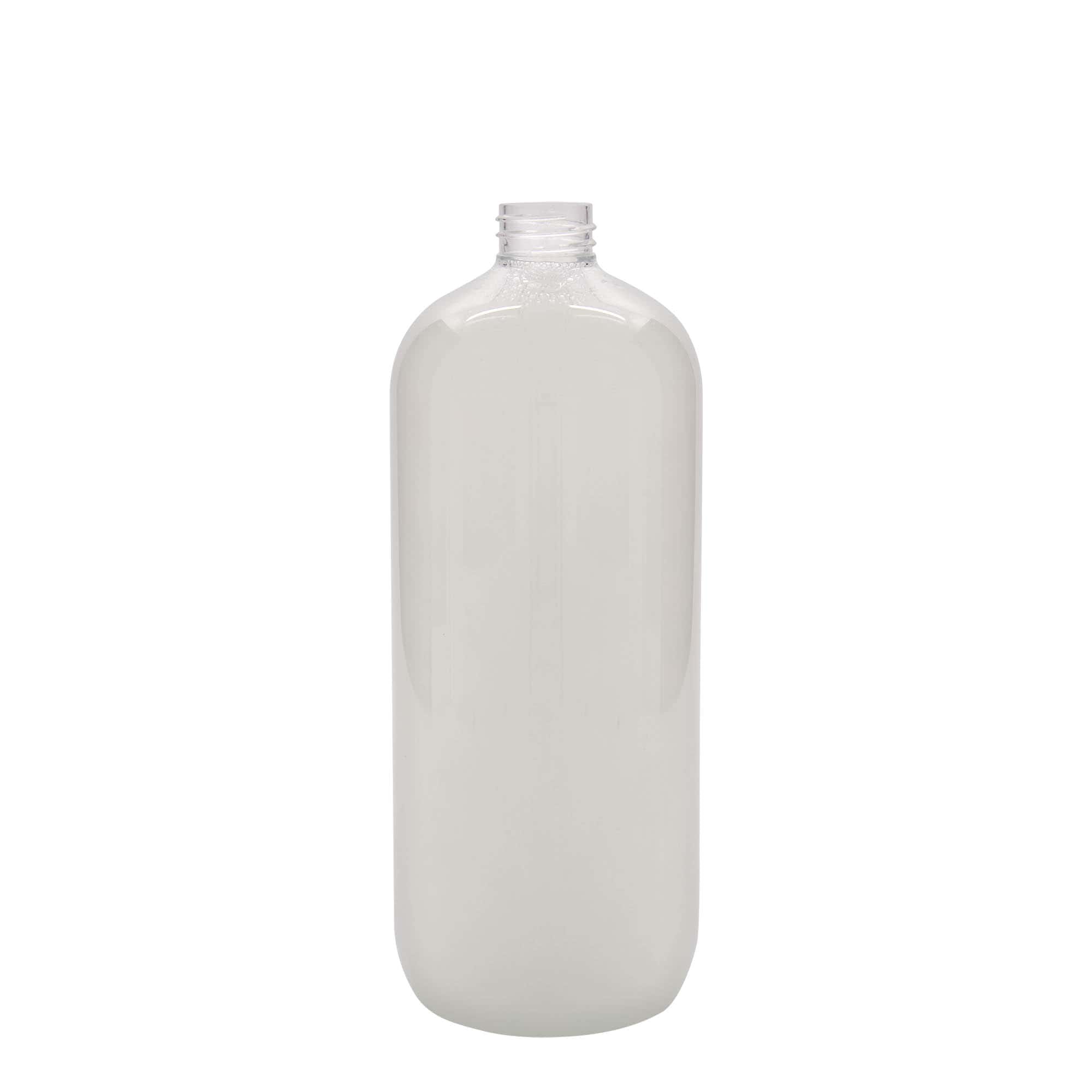 1000 ml steklenica iz PET plastike »Boston«, plastika, ustje: GPI 28/410