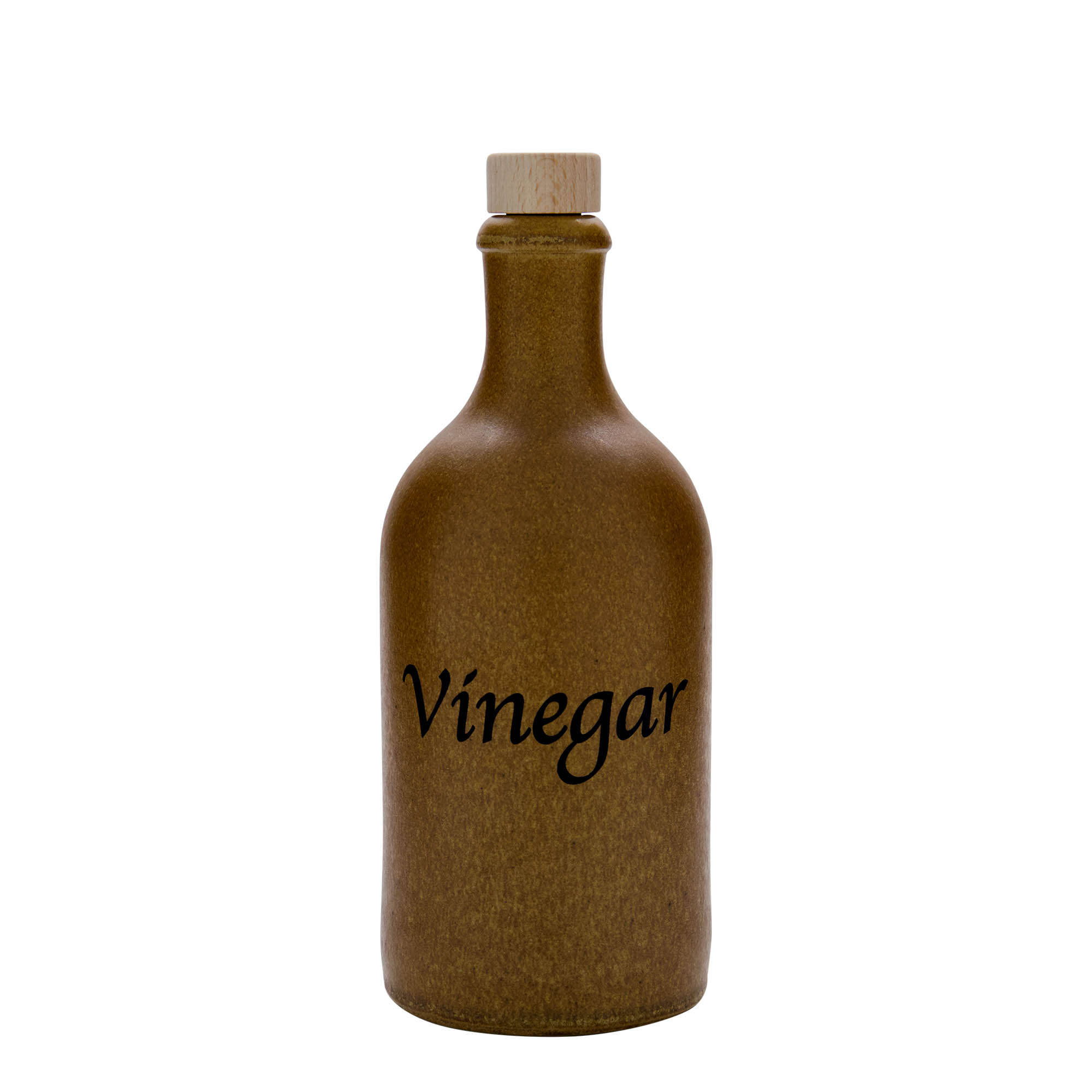 500 ml glinena vrč, motiv: kis, kamnina, rjavo-kristalen, odprtina: pluta