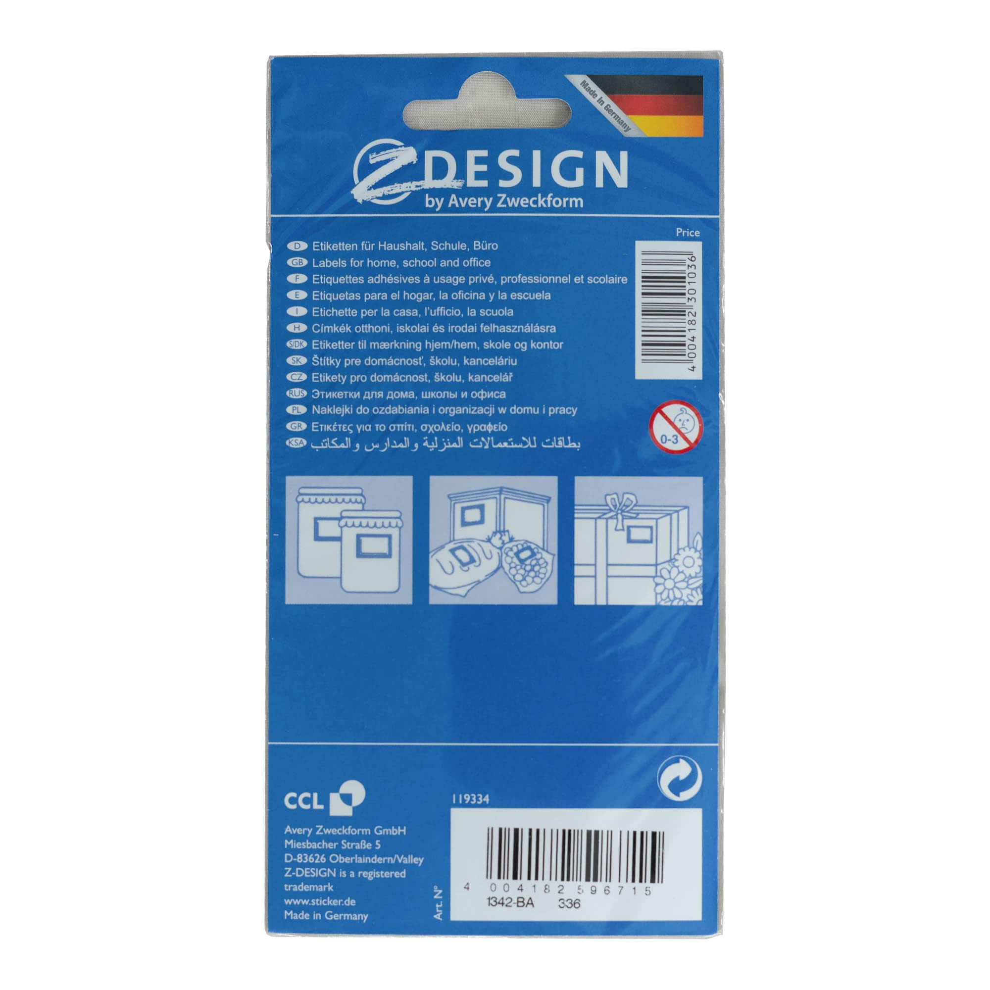 Zweckform etikete 'Okvir sadje', pravokotne, papir, večbarvne Zweckform etikete 'Okvir sadje', pravokotne, papir, večbarvne