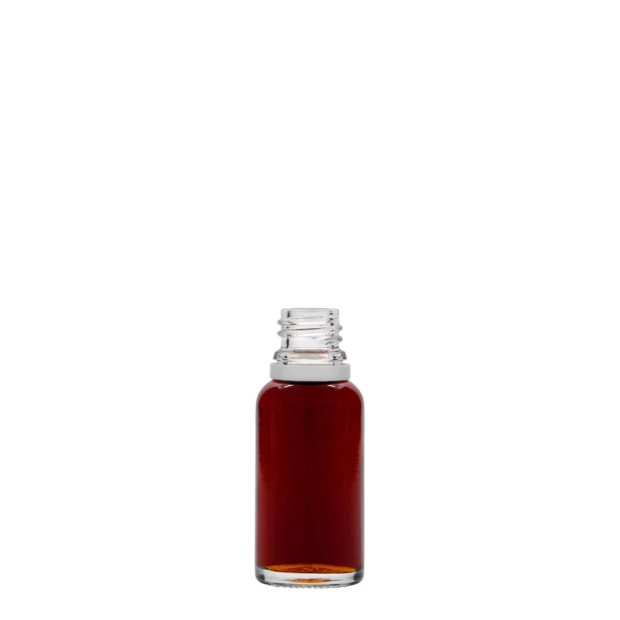 20 ml steklenica za zdravila, steklo, ustje: DIN 18