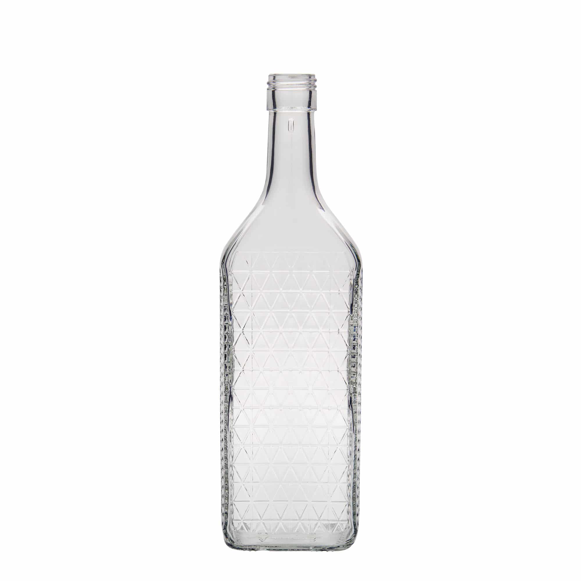 700 ml steklena steklenica »Caruso«, pravokotna, ustje: PP 31,5