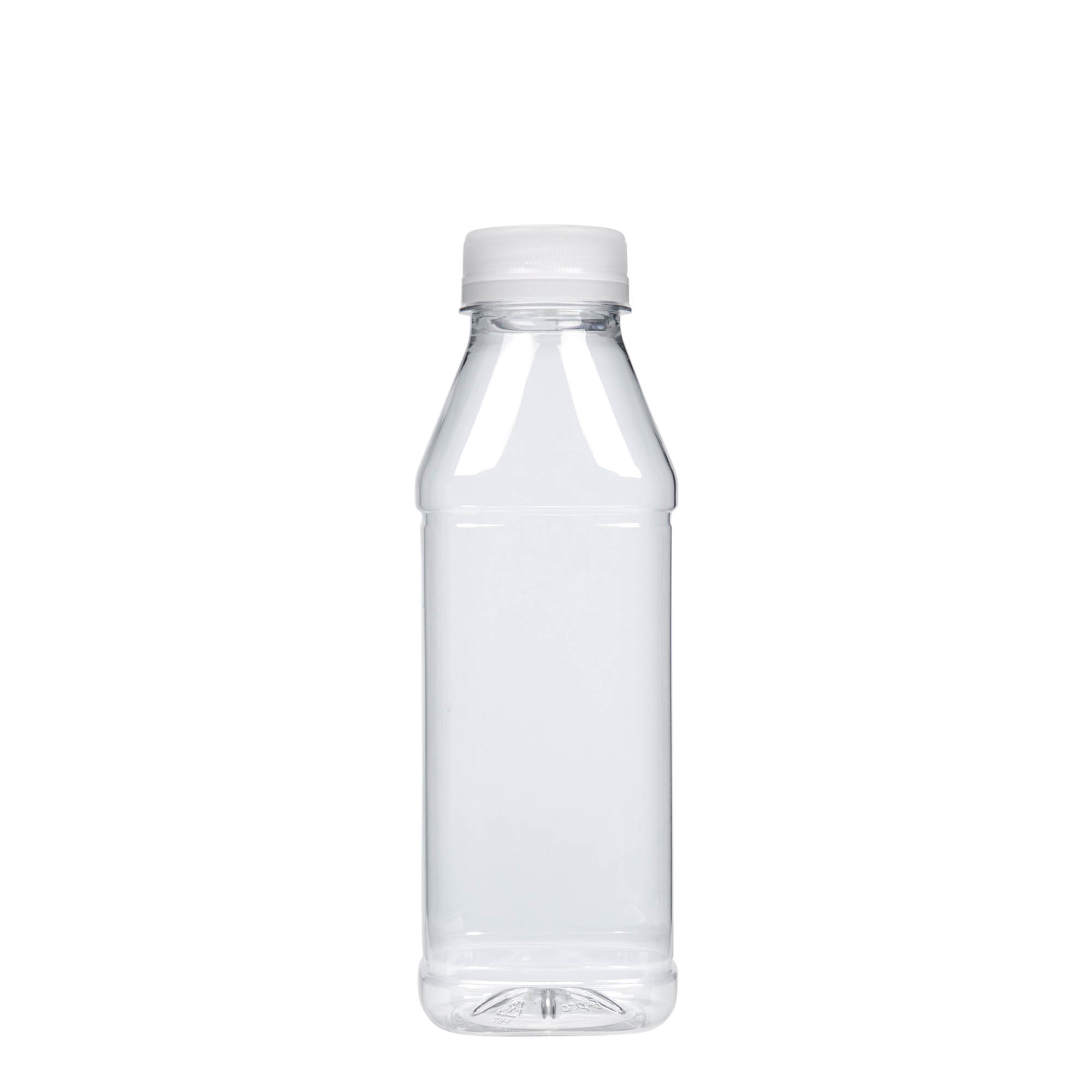 500 ml PET-flaska 'Milk and Juice Carré', kvadratna, plastika, odprtina: 38 mm