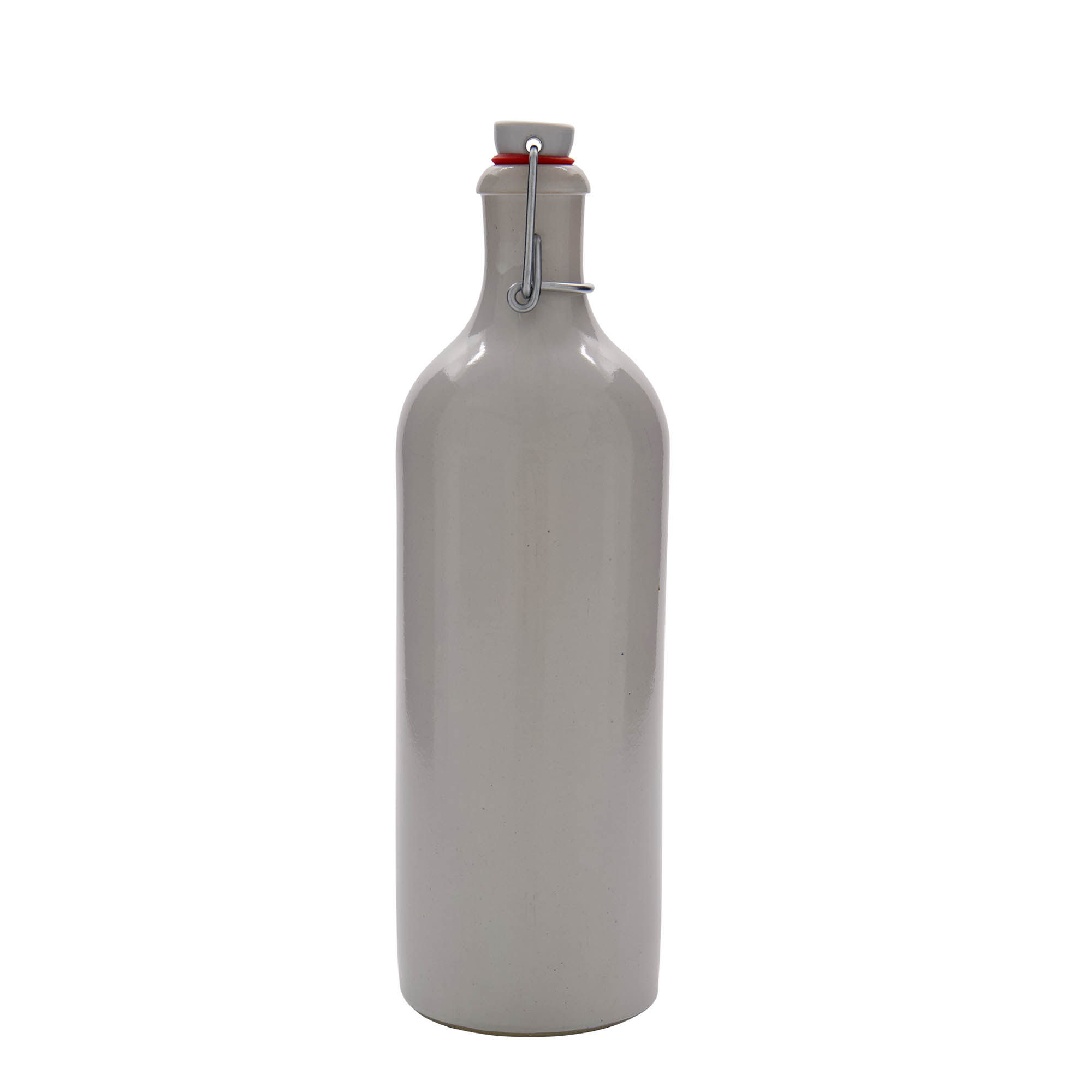 750 ml glineni vrč, kamnina, bel, odprtina: s sponko zapiranje