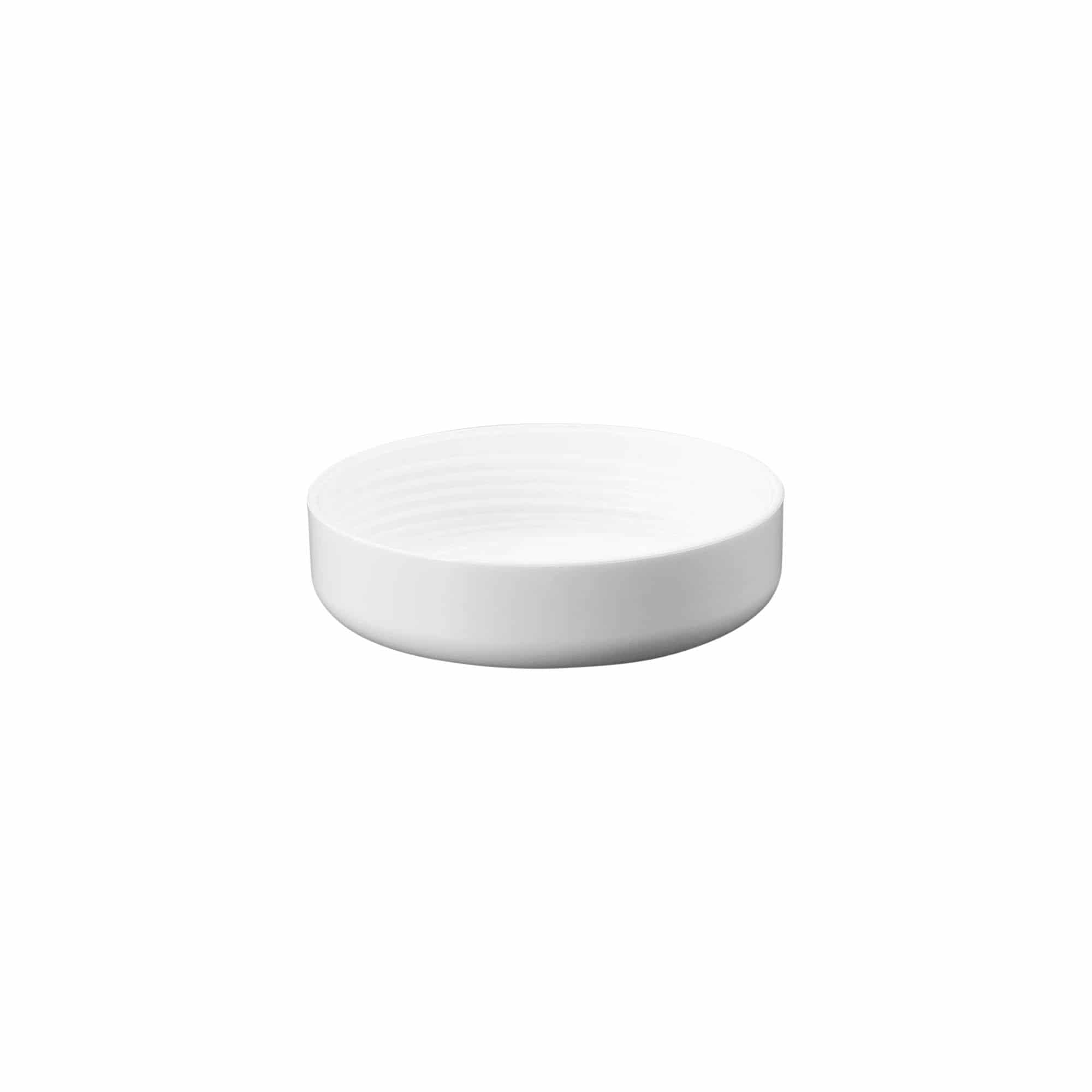 Navojni zamašek za 100 ml »Bianca«, plastika PP, bela