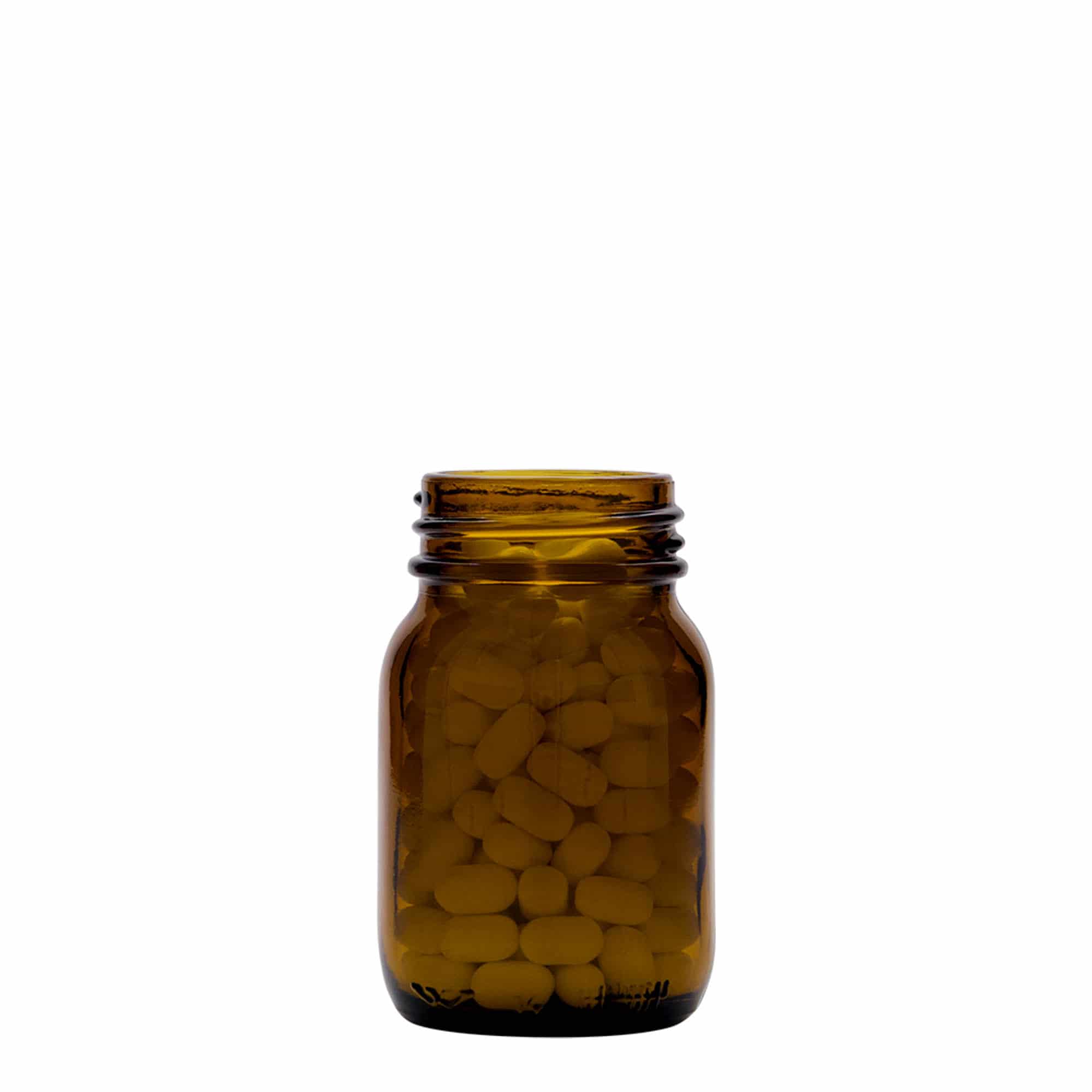 75 ml steklenica z širokim vratom, rjava, odprtina: DIN 40