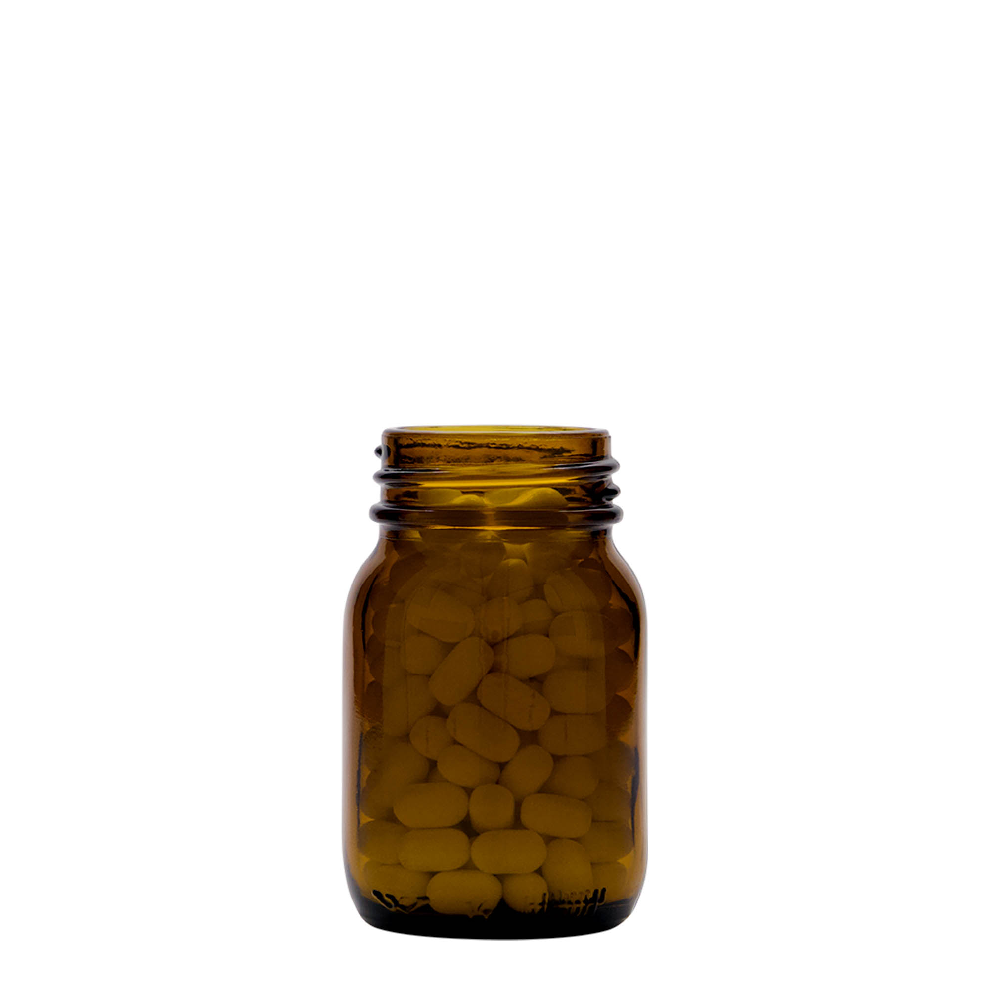 75 ml steklenica z širokim vratom, rjava, odprtina: DIN 40