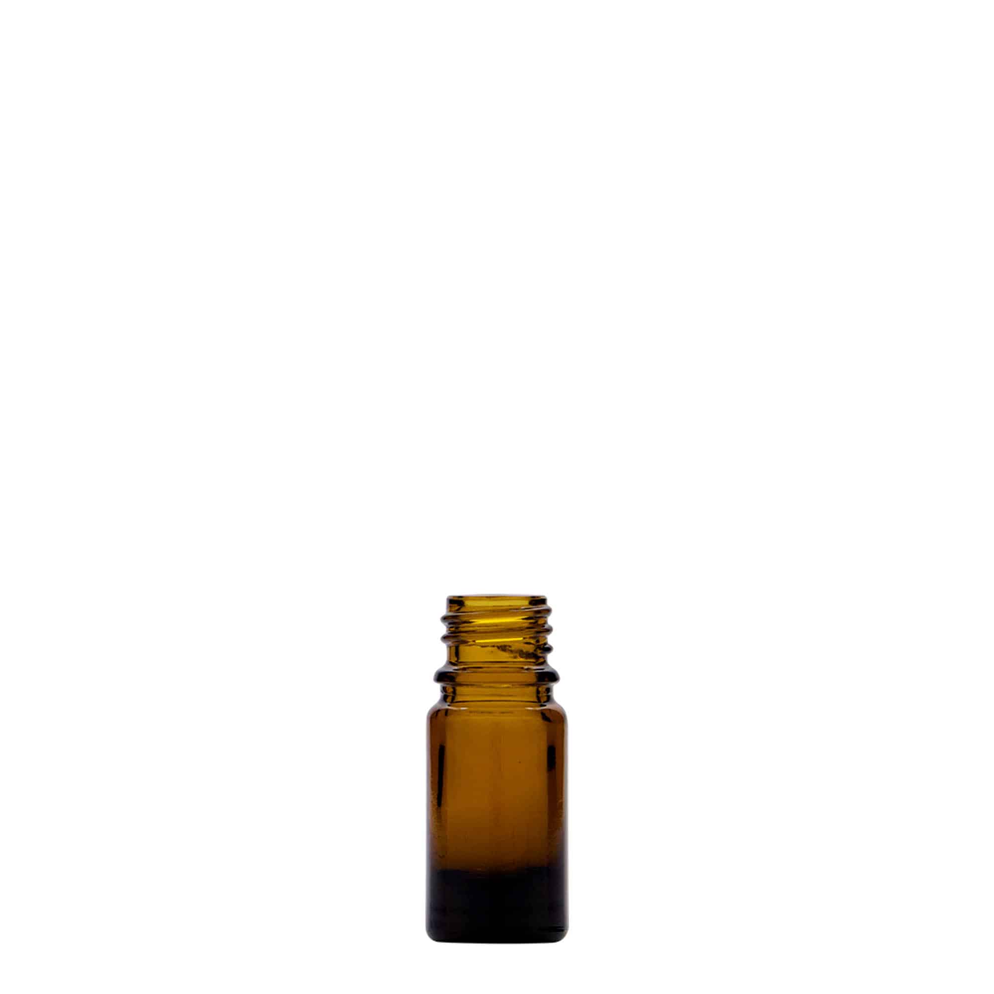 5 ml steklenica za zdravila, steklo, rjava, ustje: DIN 18