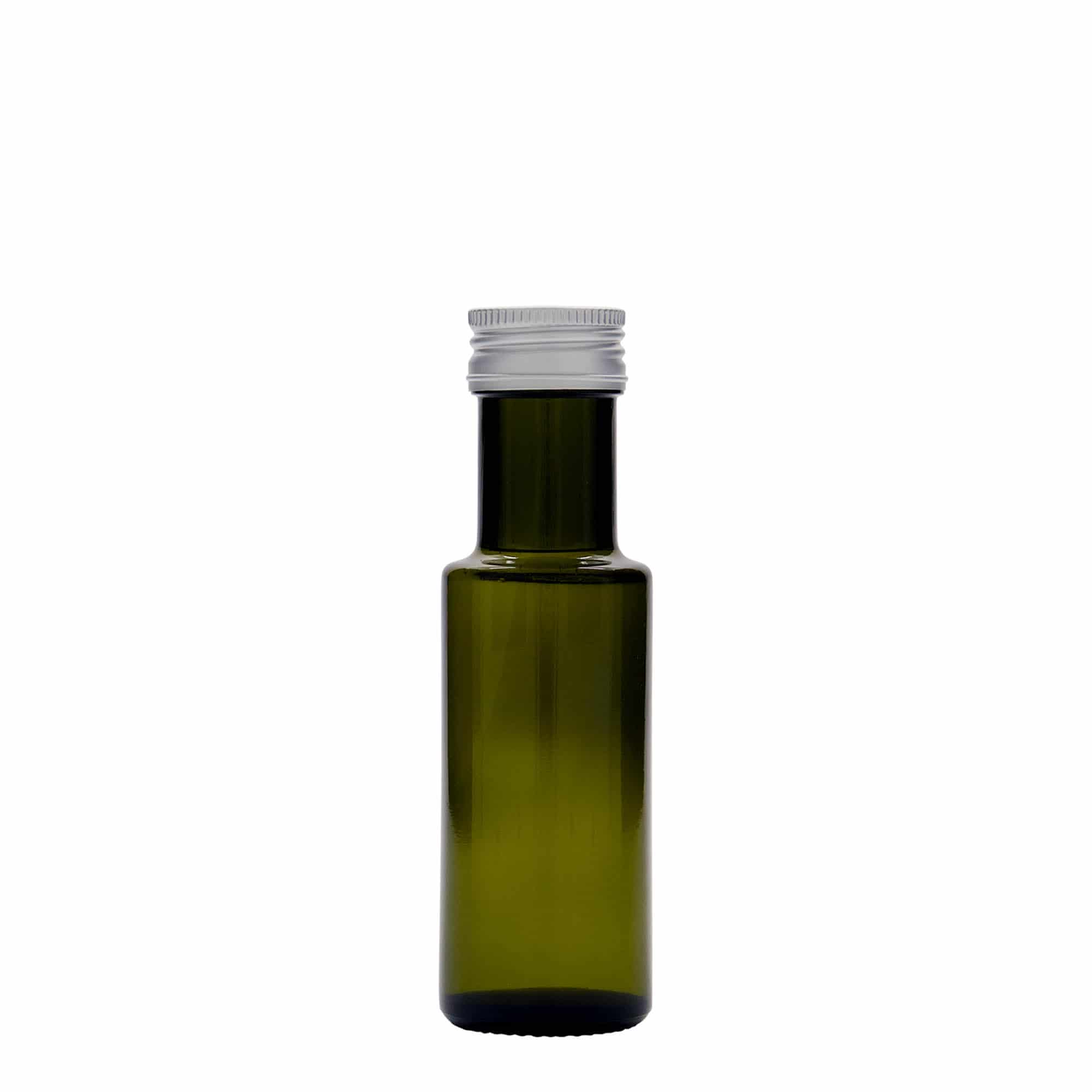 100 ml steklenica 'Dorica', starinsko zelena, odprtina: PP 31,5