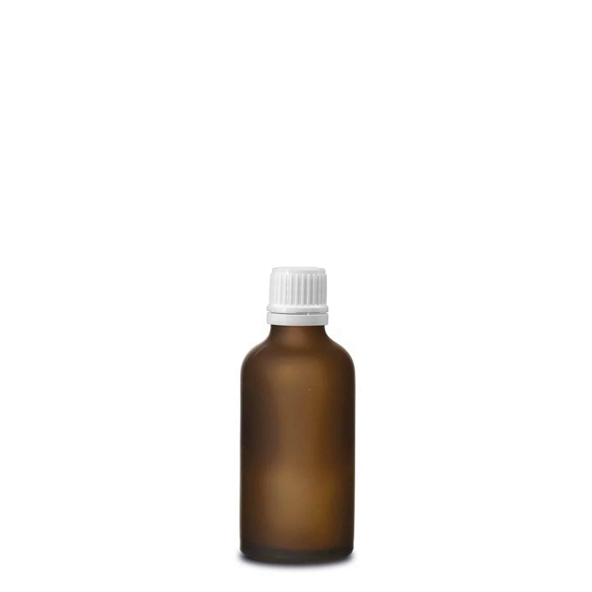 50ml medicinska steklenička, steklo, rjava mat, grlo: DIN 18