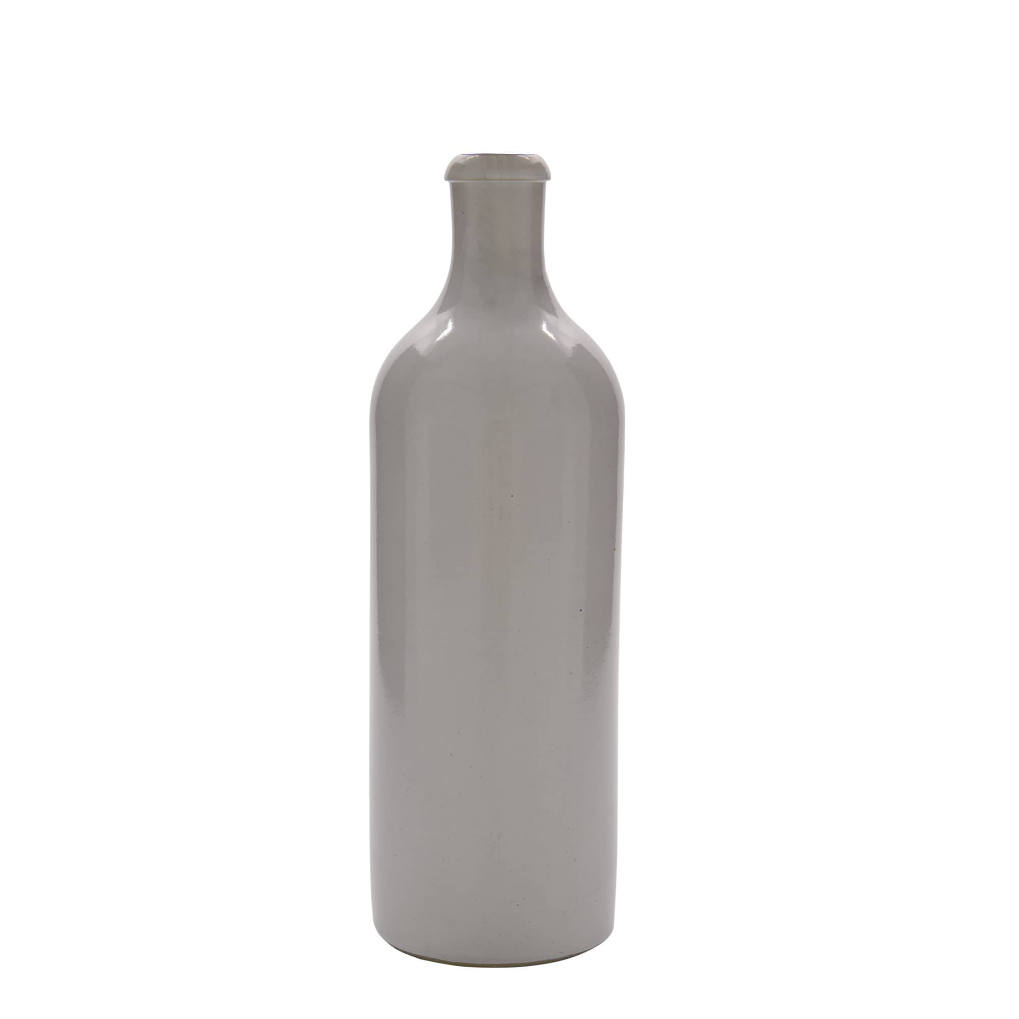 750 ml glineni vrč, kamnina, bel, odprtina: s sponko zapiranje
