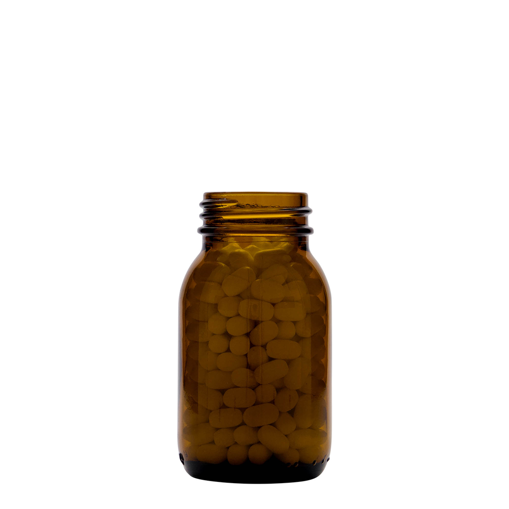 125 ml steklenica z širokim vratom, rjava, odprtina: DIN 40