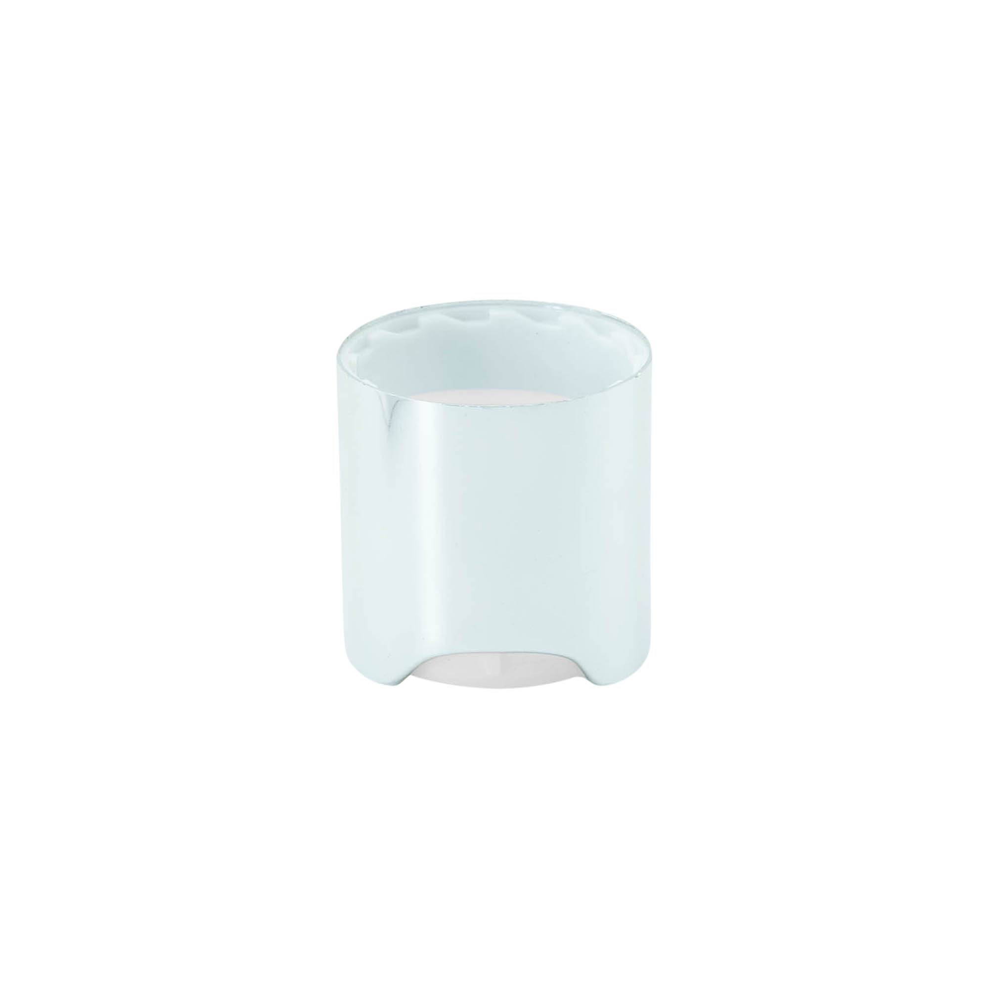 Navojni pokrovček Disc Top, PP-plastika, srebrne barve, za odprtino: 24/410 Navojni pokrovček Disc Top, PP-plastika, srebrne barve, za odprtino: 24/410