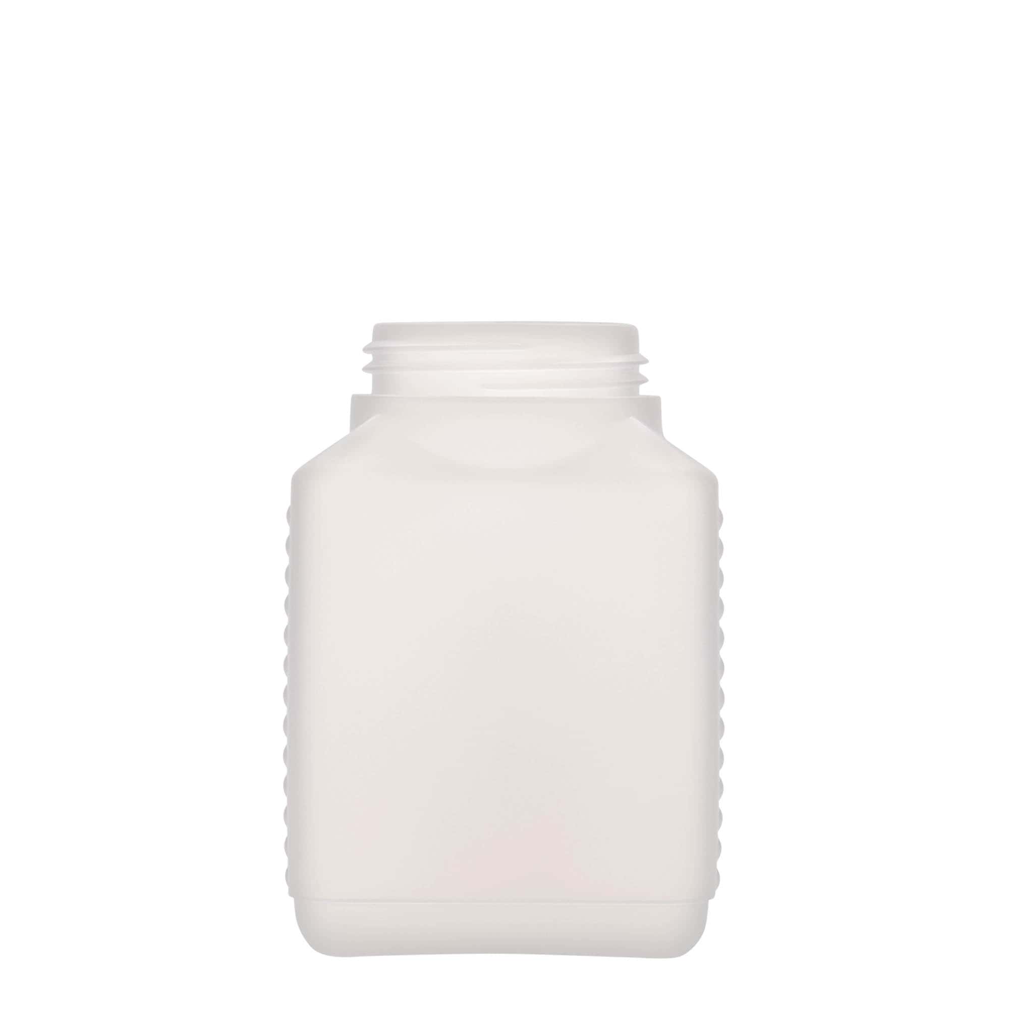 500 ml steklenica z širokim vratom, pravokotna, HDPE-plastika, naravna, odprtina: DIN 60 EPE 500 ml steklenica z širokim vratom, pravokotna, HDPE-plastika, naravna, odprtina: DIN 60 EPE