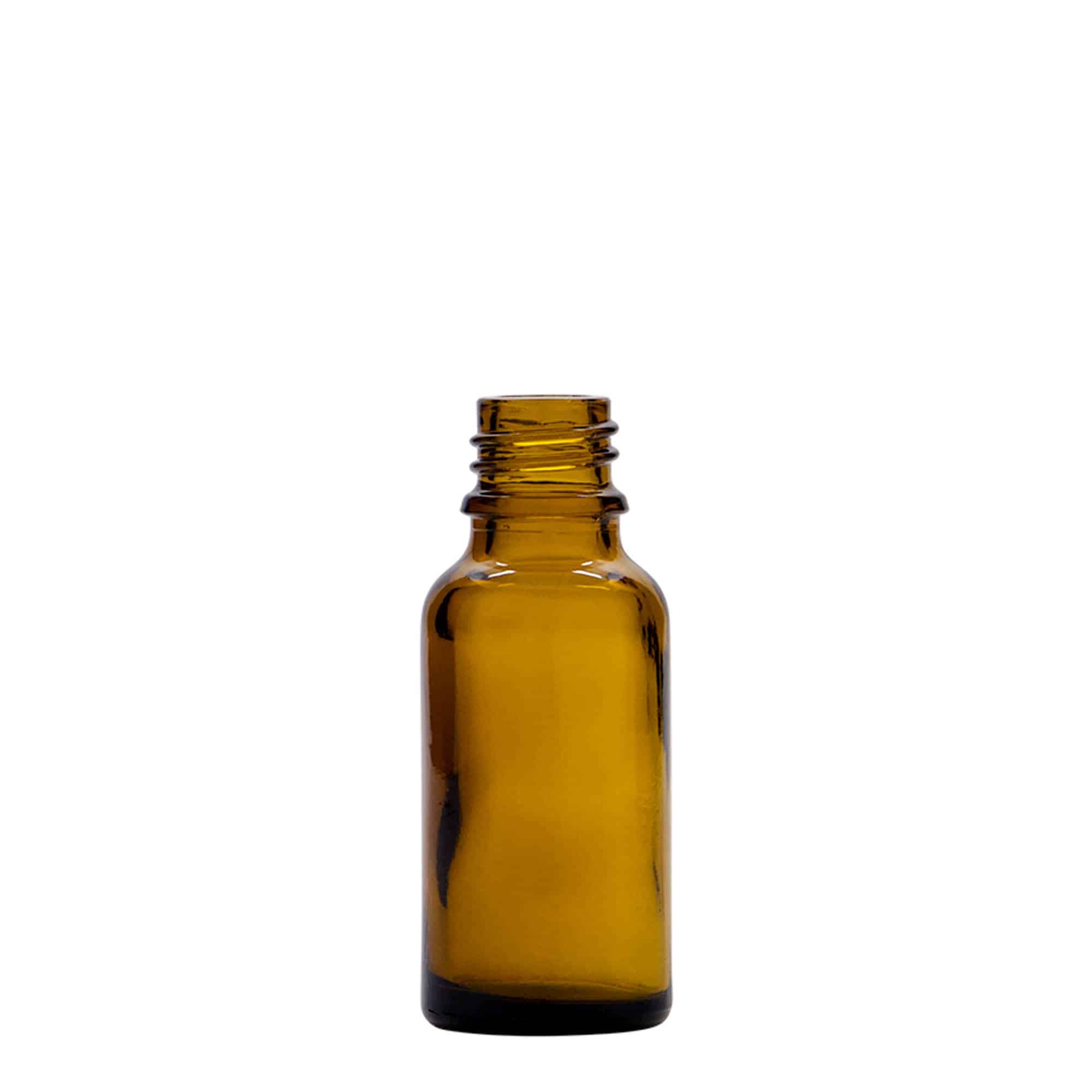 20 ml steklenica z razpršilnikom za zdravila, steklo, rjava, ustje: DIN 18