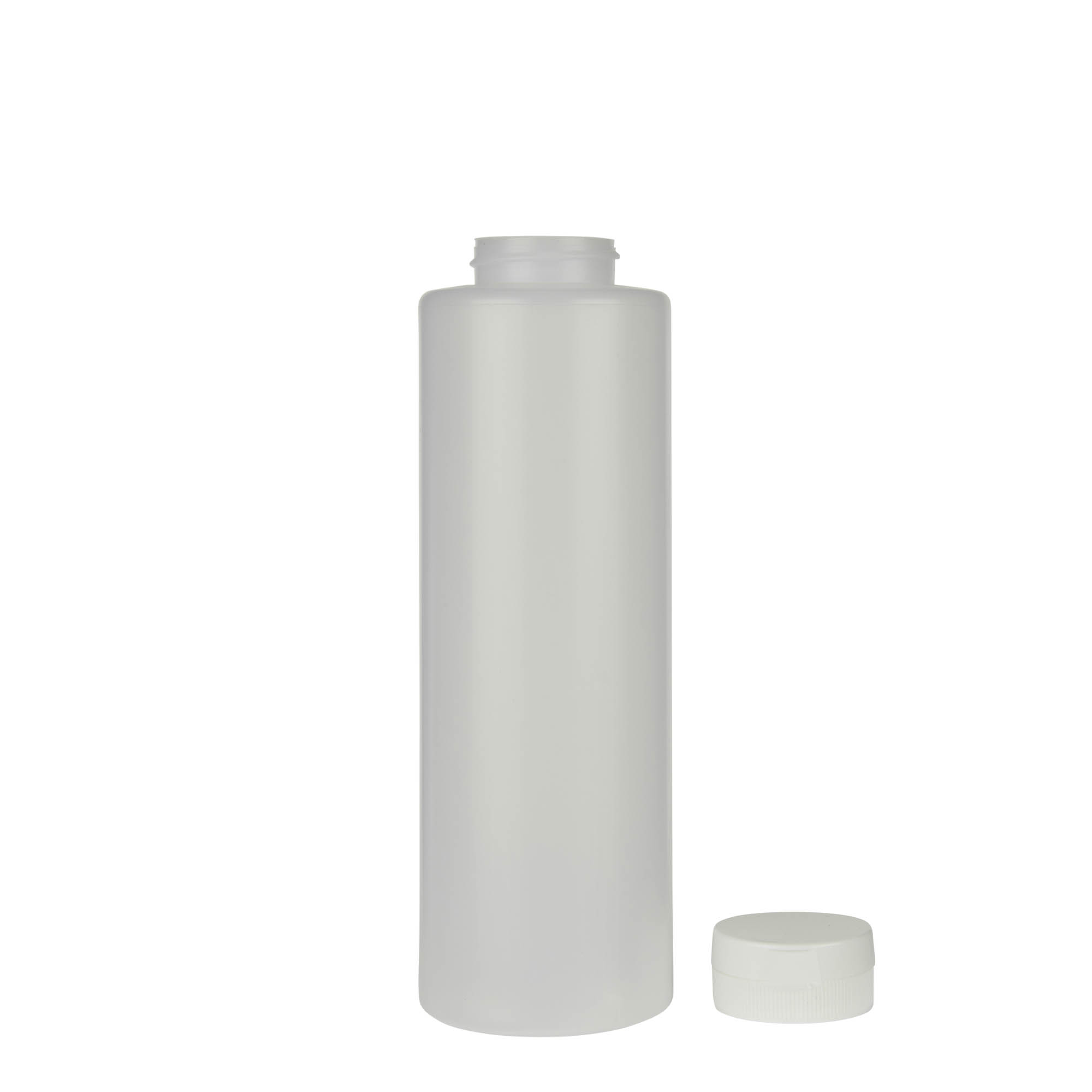500 ml steklenička za omake, LDPE plastika, naravna, odprtina: 38/400