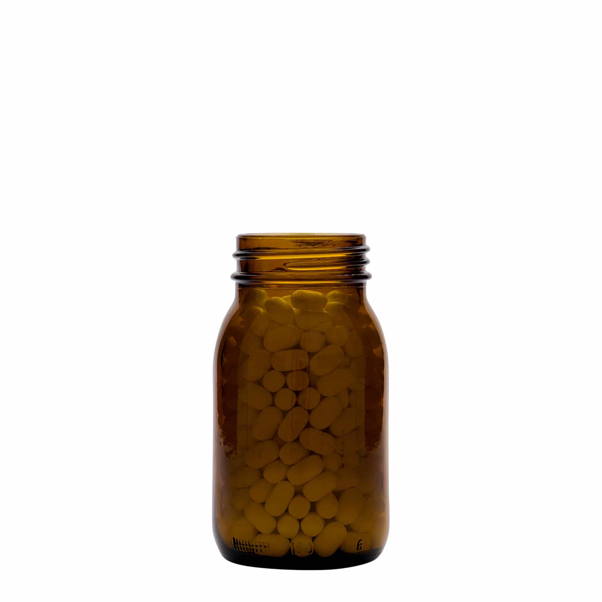 150 ml steklenica z širokim vratom, rjava, odprtina: DIN 45