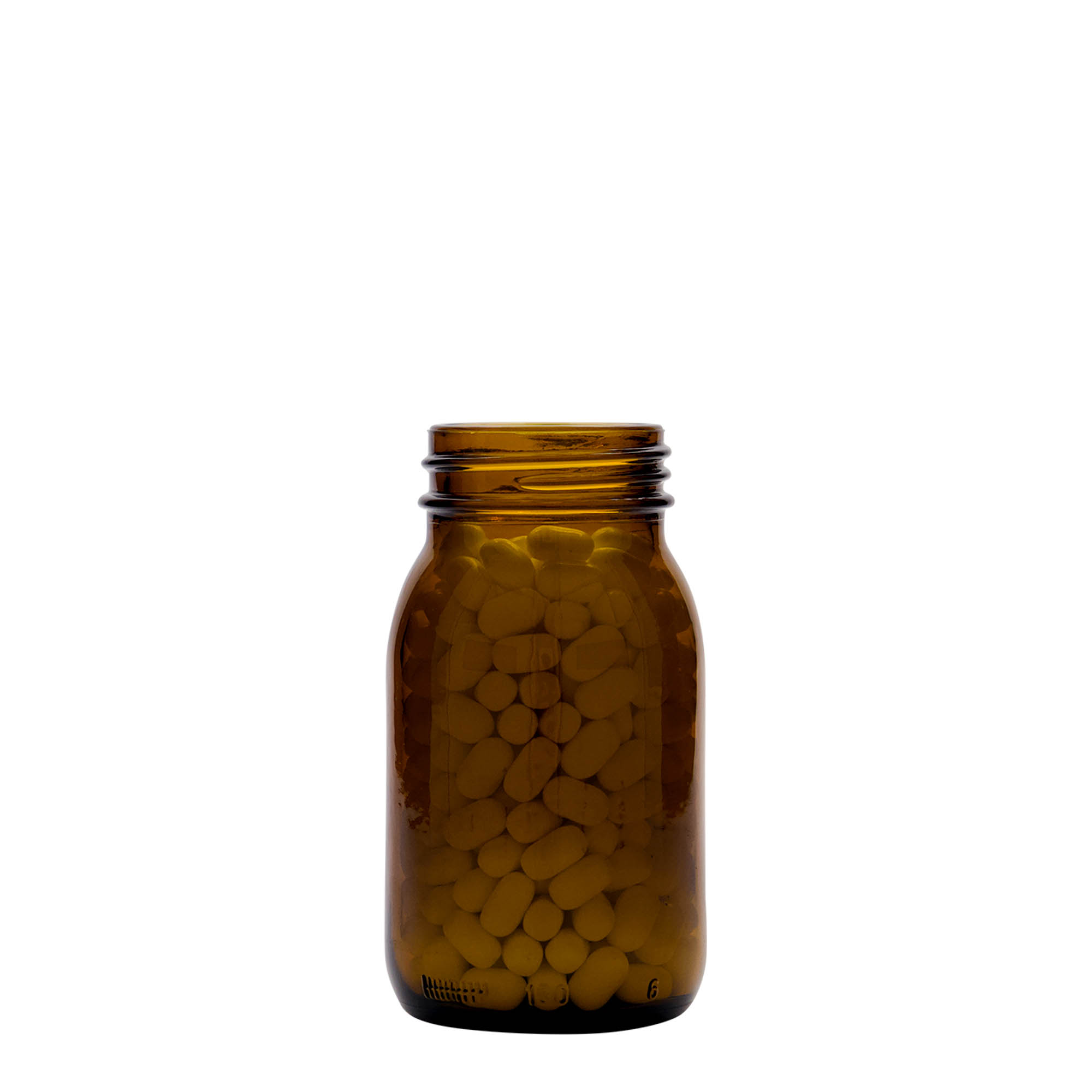 150 ml steklenica z širokim vratom, rjava, odprtina: DIN 45
