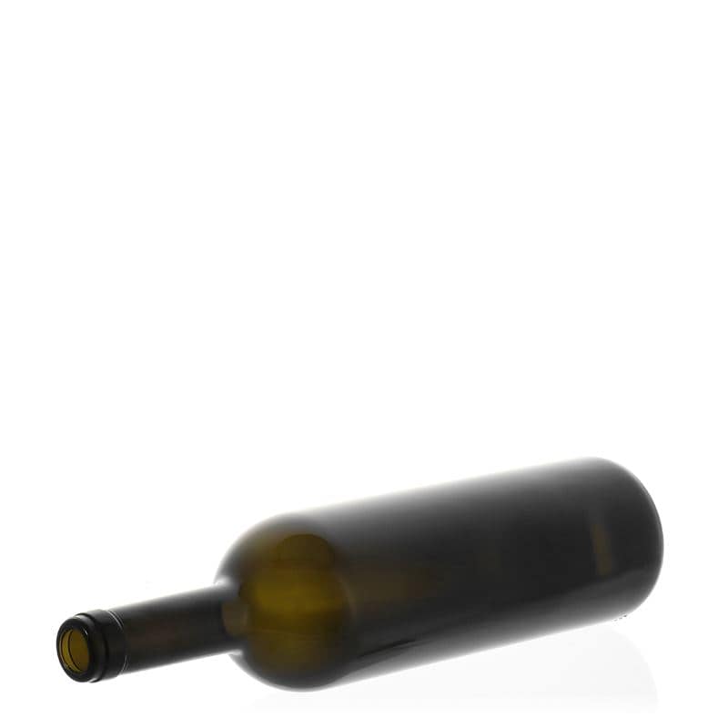750 ml steklenica za vino »Golia«, antično zelena, ustje: pluta