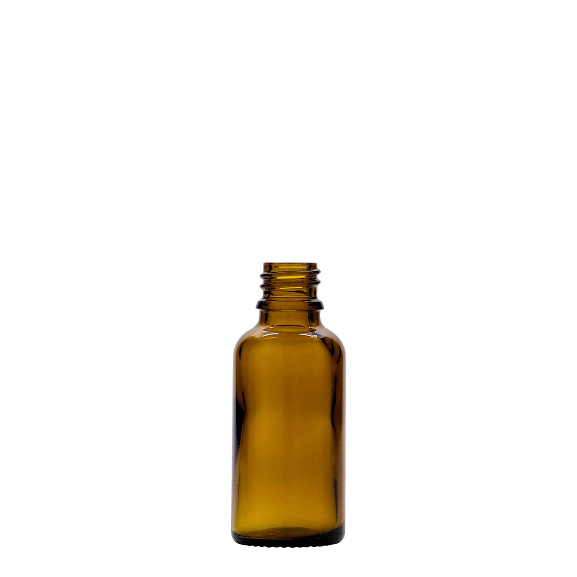 30 ml steklenica za zdravila, steklo, rjava, ustje: DIN 18 30 ml steklenica za zdravila, steklo, rjava, ustje: DIN 18