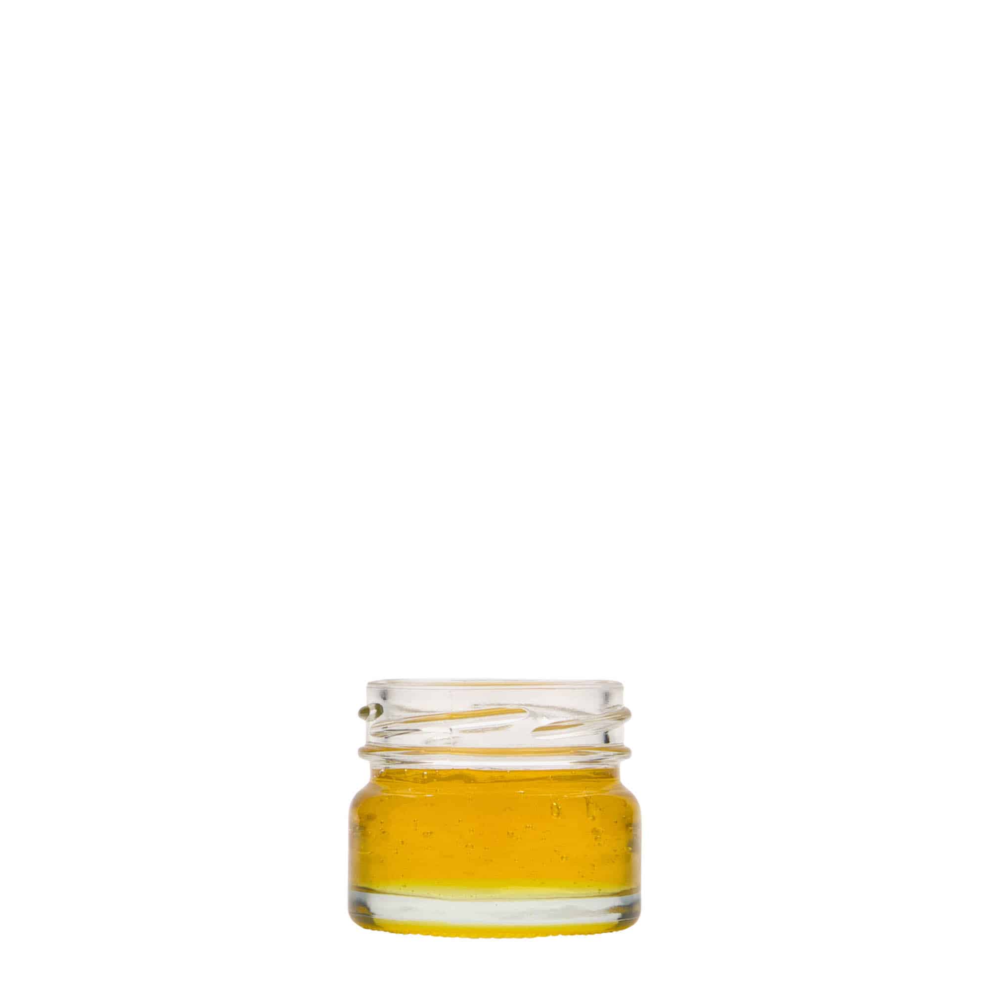 30 ml ploščati okrogli kozarec, ustje: Twist-Off (TO 43)