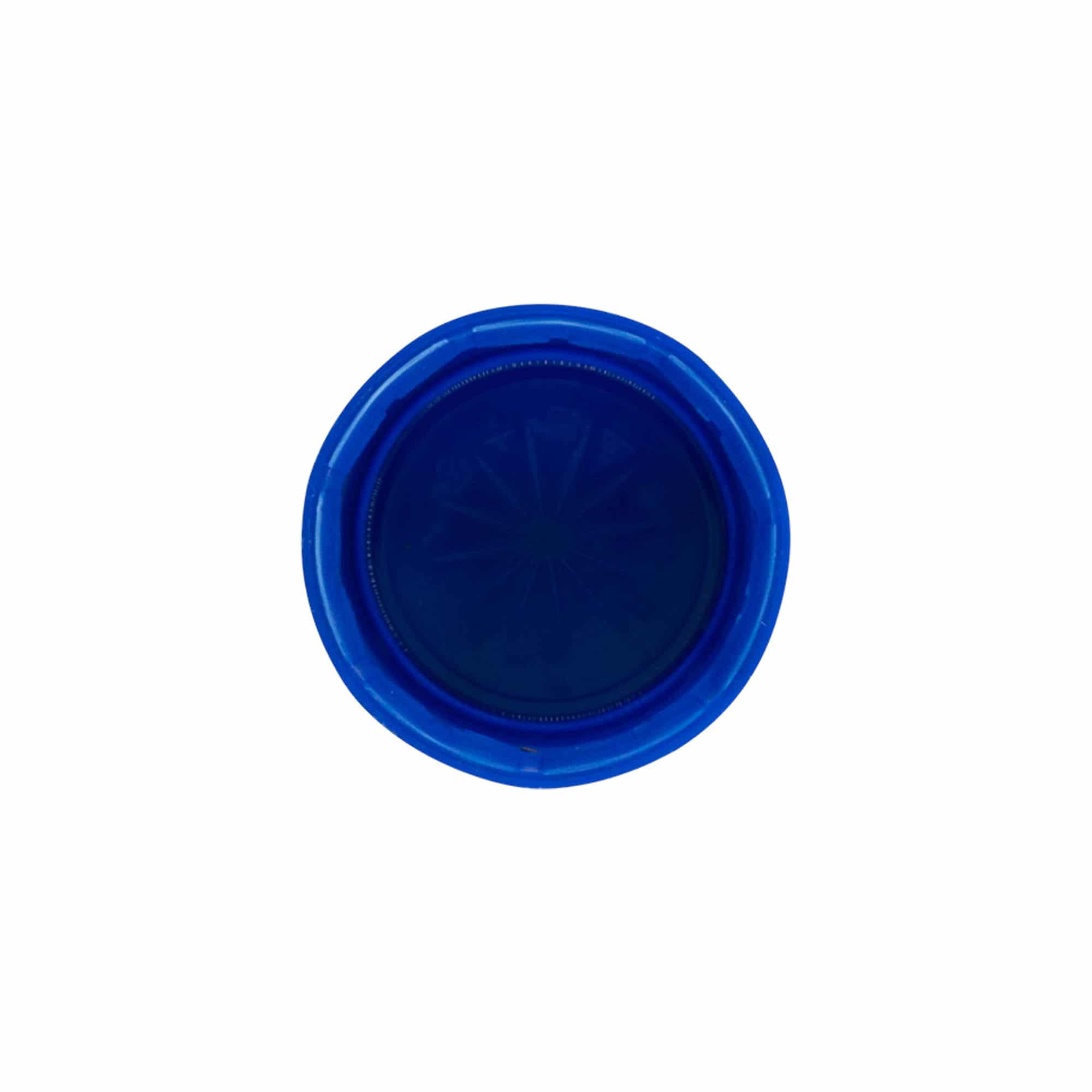 Navojni zamašek dvojni, plastika PE, modra, za ustje: PET 38 mm