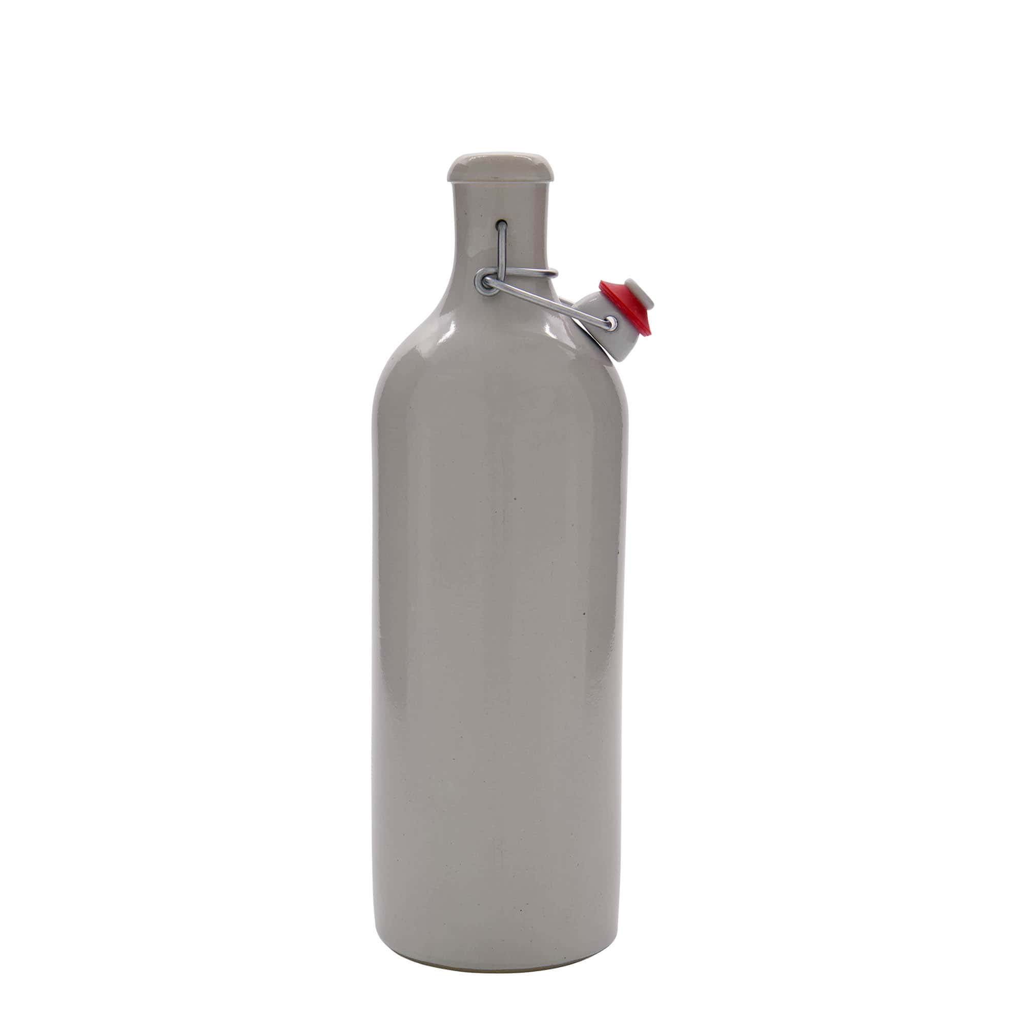 750 ml glineni vrč, kamnina, bel, odprtina: s sponko zapiranje