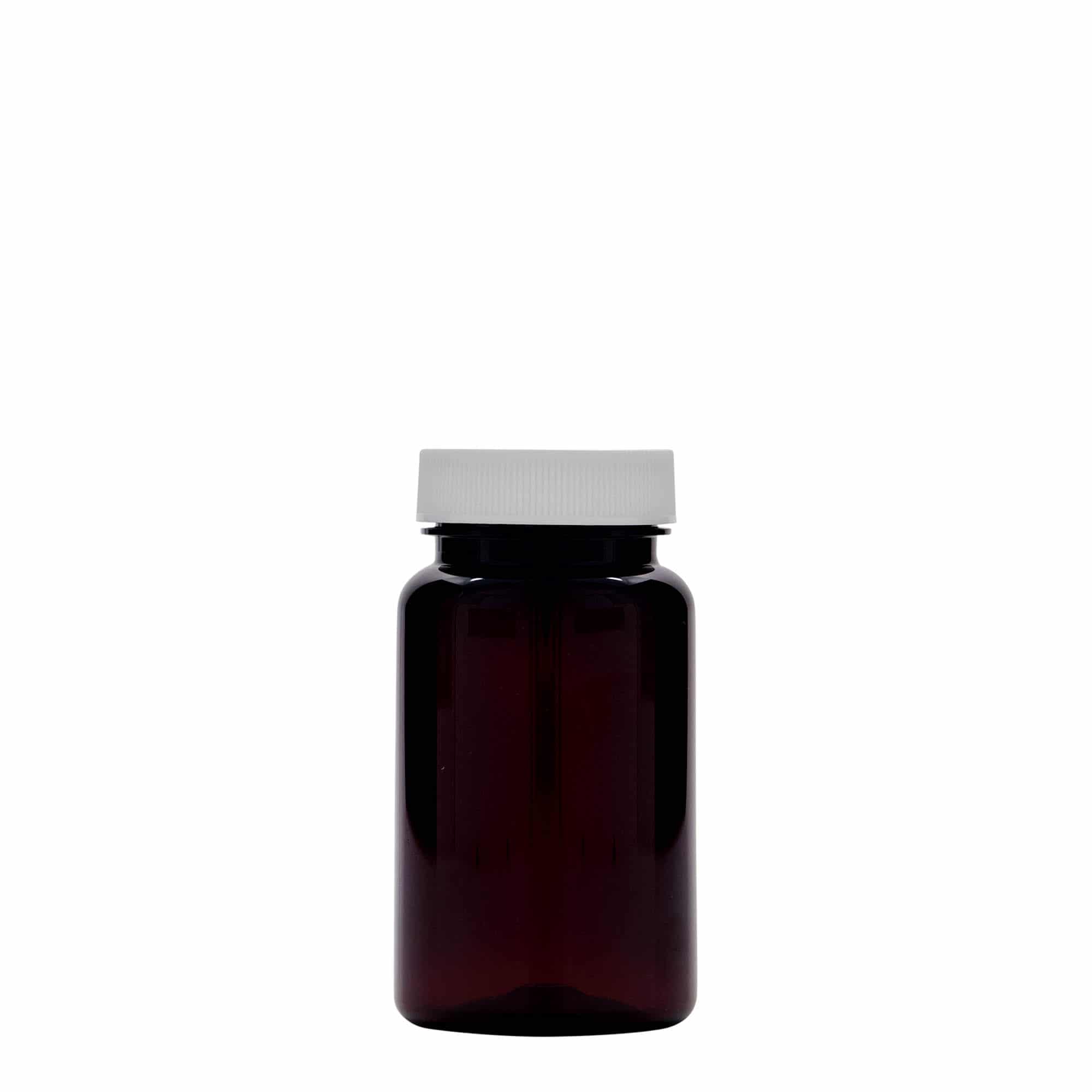100 ml pakirna posodica PET, plastika, rjava, ustje: GPI 38/400