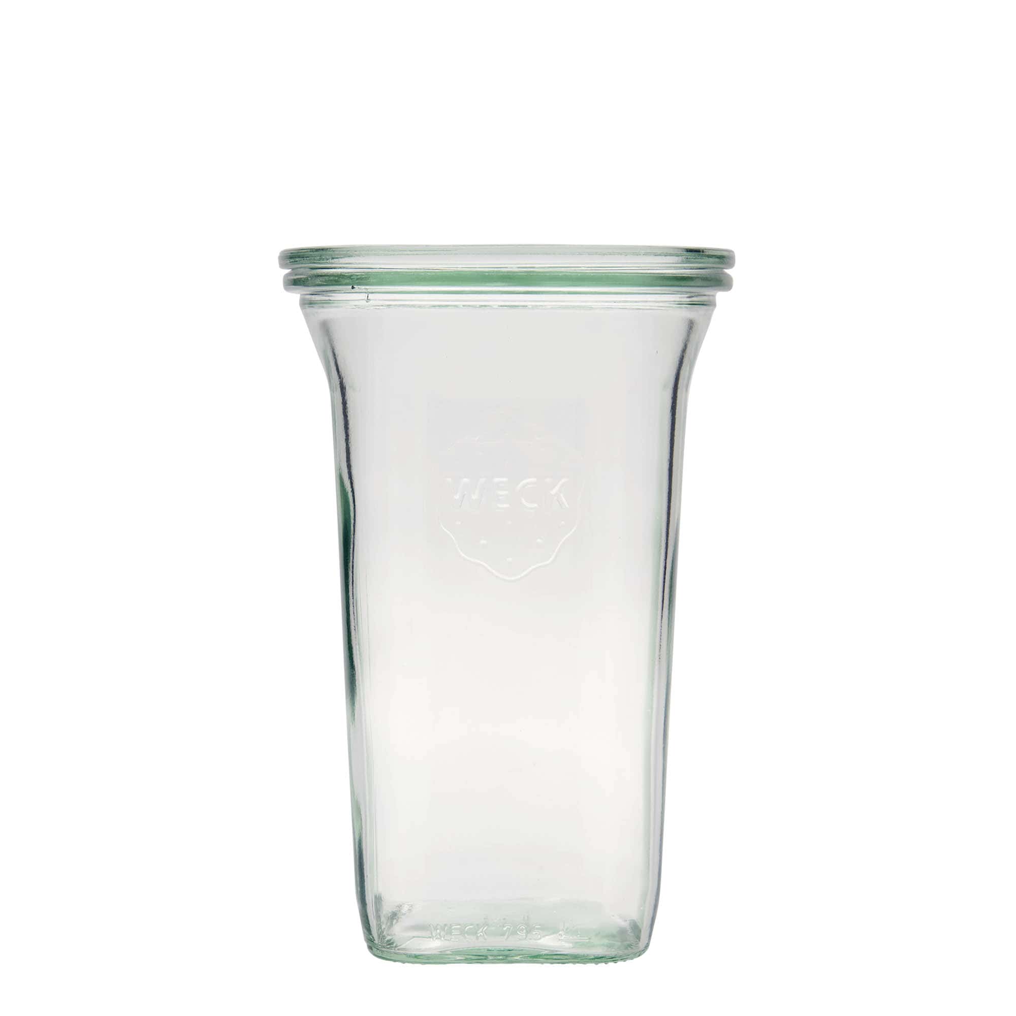 795 ml kozarec Quadro WECK, kvadratni, ustje: Okrogel rob 795 ml kozarec Quadro WECK, kvadratni, ustje: Okrogel rob