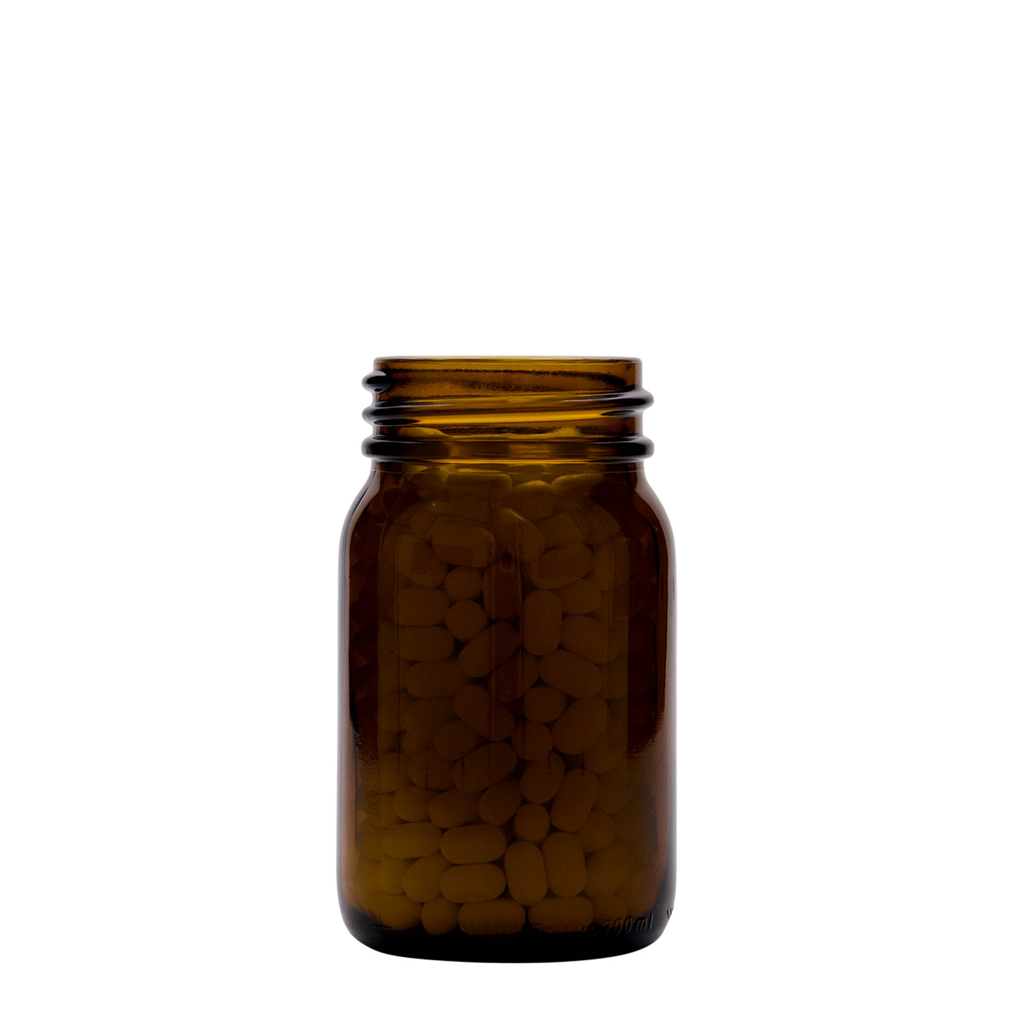 200 ml steklenica z širokim vratom, rjava, odprtina: DIN 55